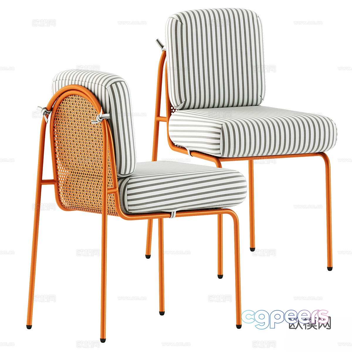 Modern creamy wind single chair 3D model Modern creamy wind single chair 3D model