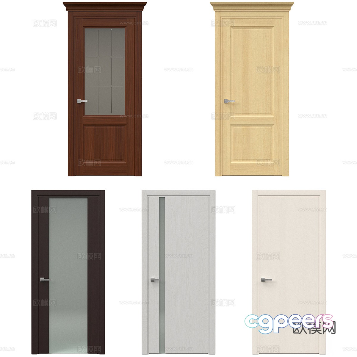 Swing door 3D model Swing door 3D model