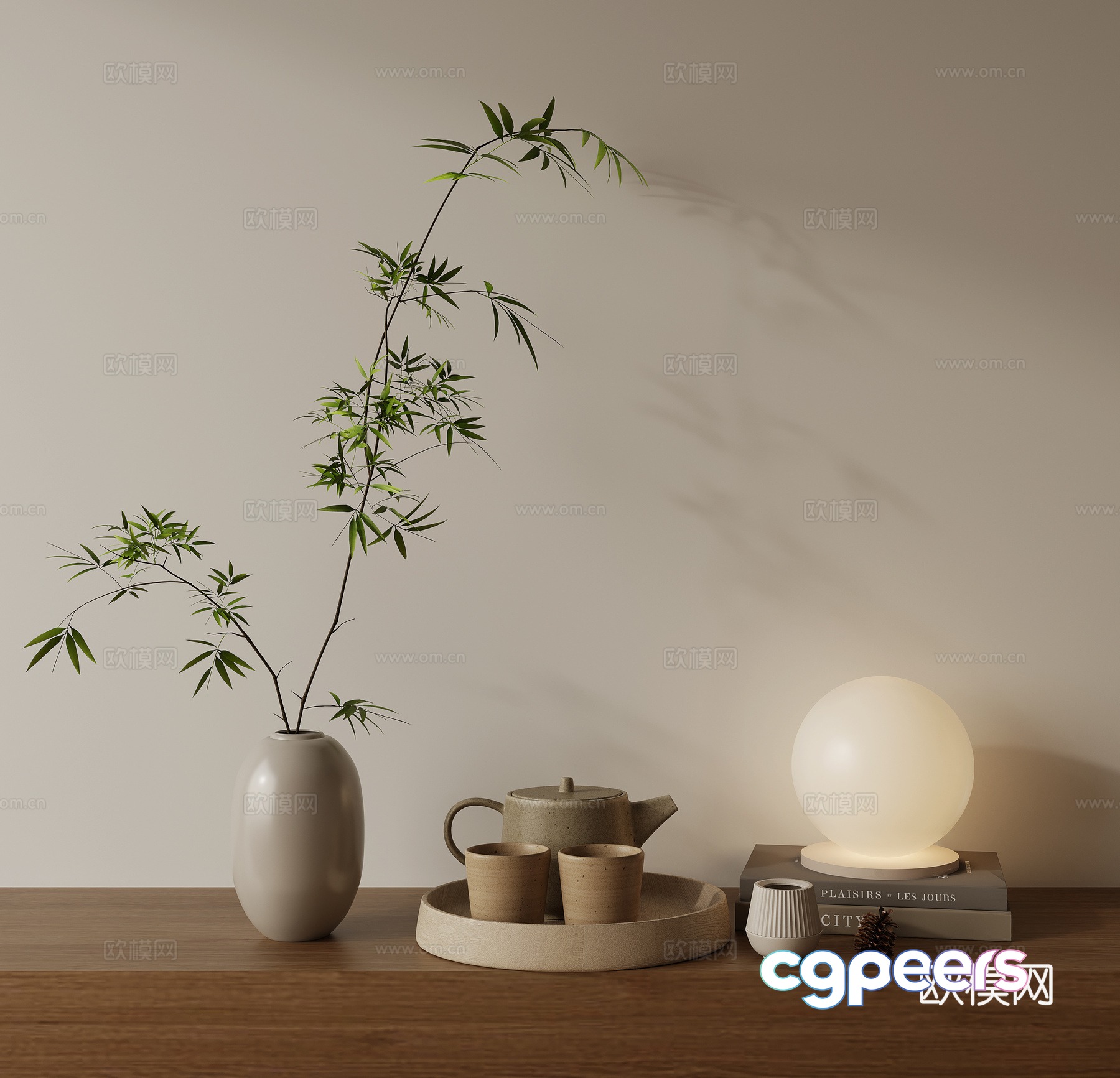 Combination ornament potted 3D model Combination ornament potted 3D model