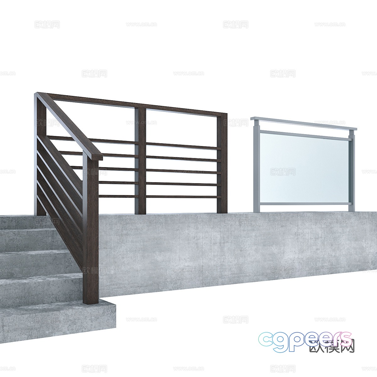 Handrail 3d model Handrail 3d model
