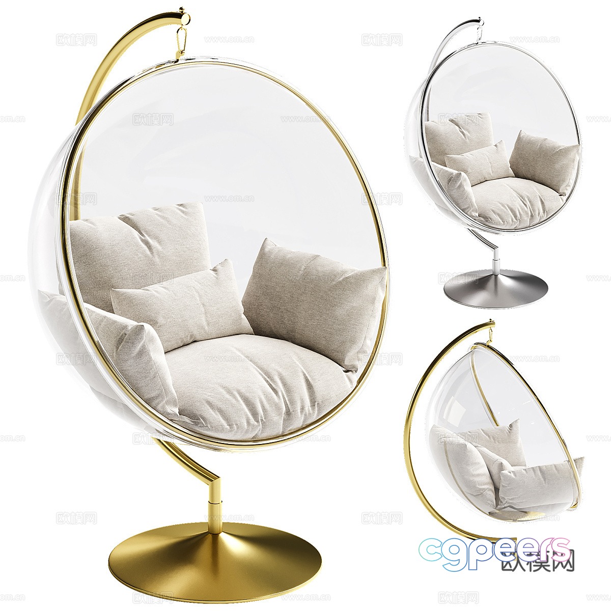 Modern light luxury leisure chair 3d model Modern light luxury leisure chair 3d model