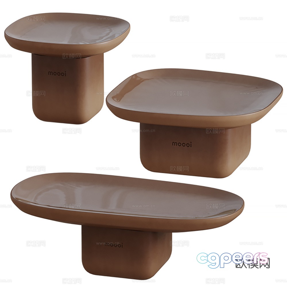 Table table coffee table round table coffee table combination solid wood coffee table 3D model Table table coffee table round table coffee table combination solid wood coffee table 3D model