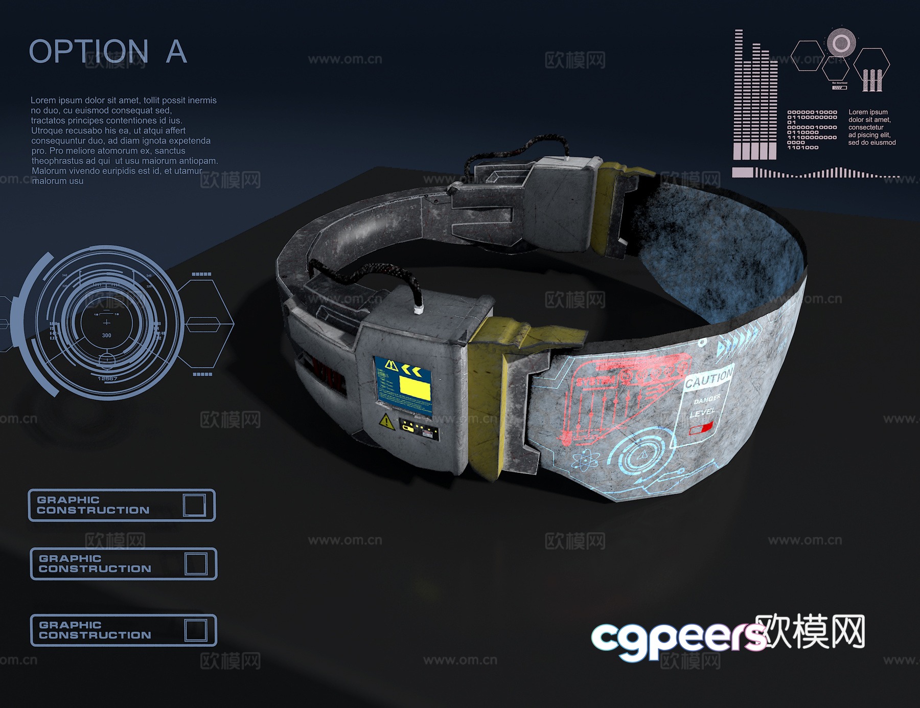 Tech glasses 3D model Tech glasses 3D model