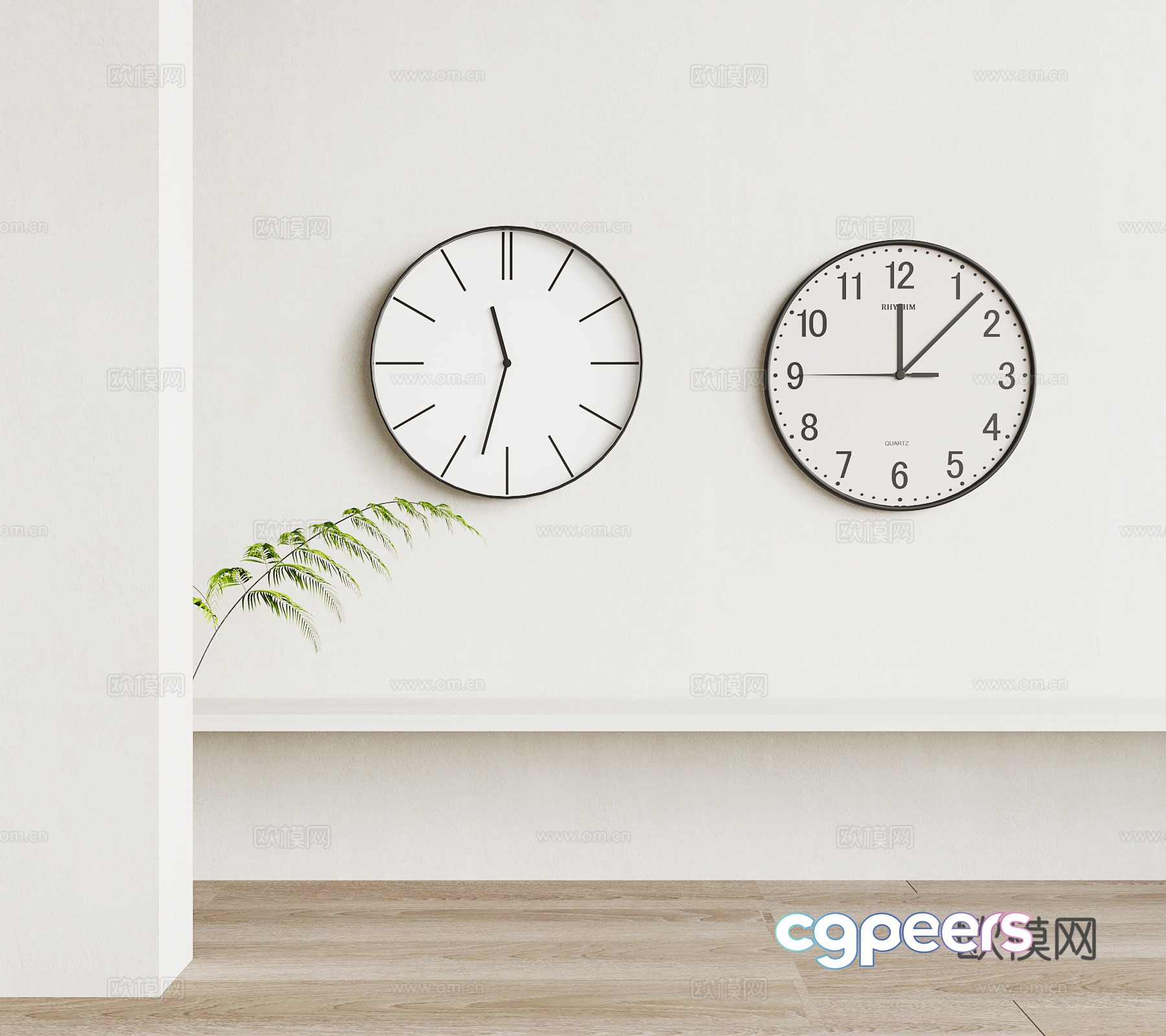 Modern clock wall clock 3d model Modern clock wall clock 3d model