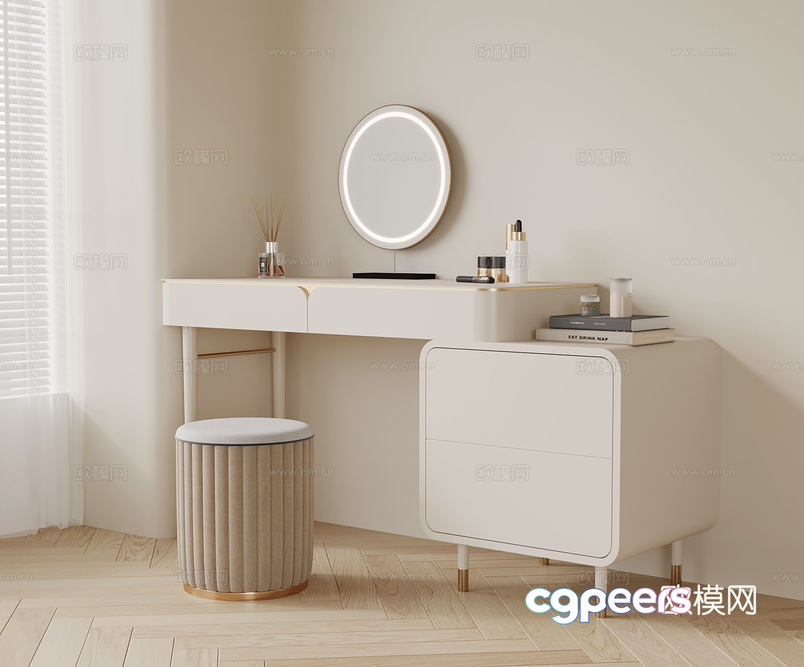 Modern dressing table 3d model Modern dressing table 3d model