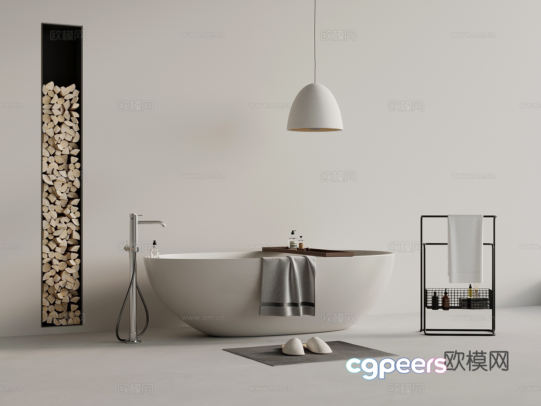 Modern bathroom bathtub towel rack 3d model Modern bathroom bathtub towel rack 3d model