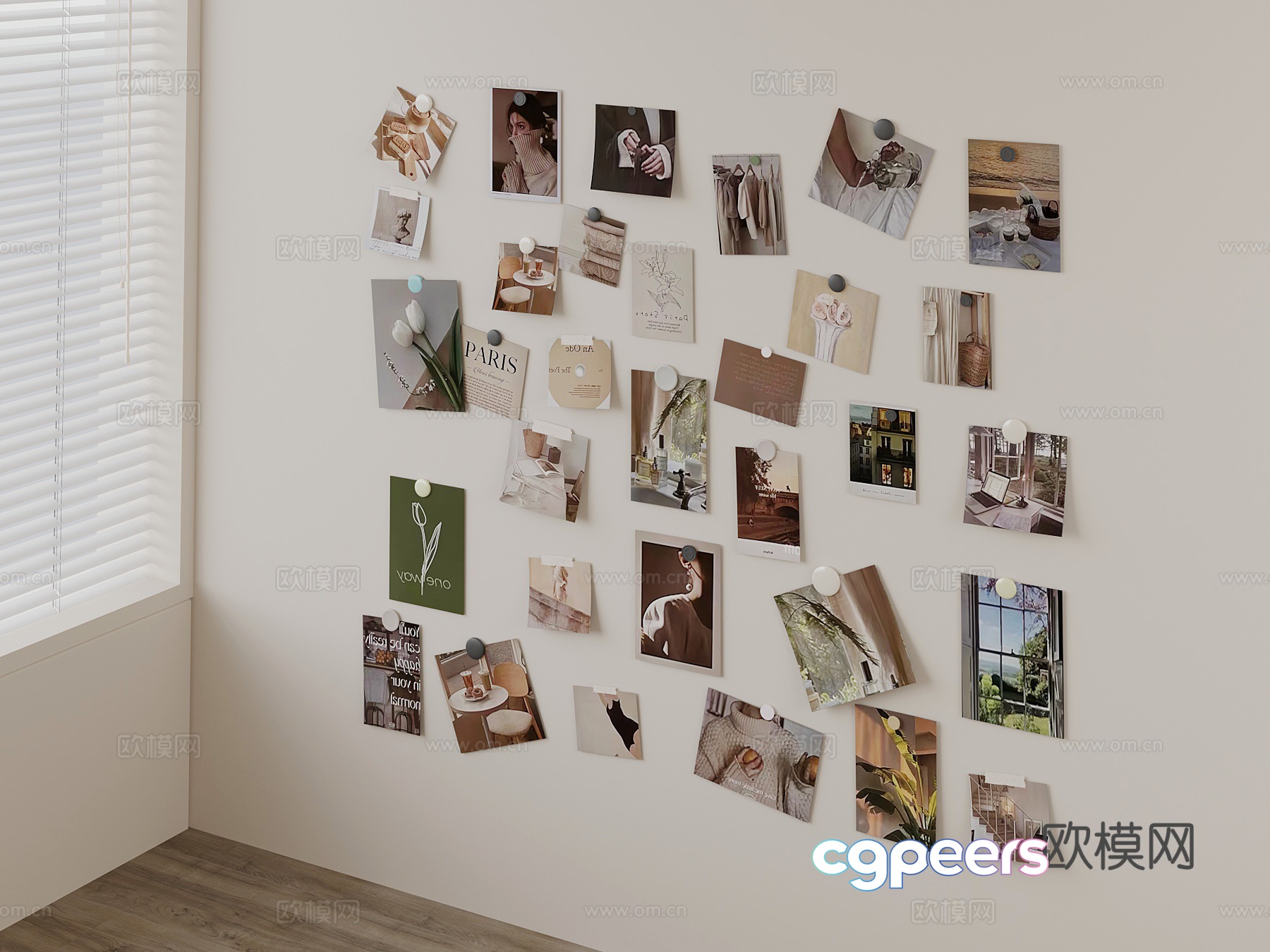 Modern photo wall wall decoration 3d model Modern photo wall wall decoration 3d model