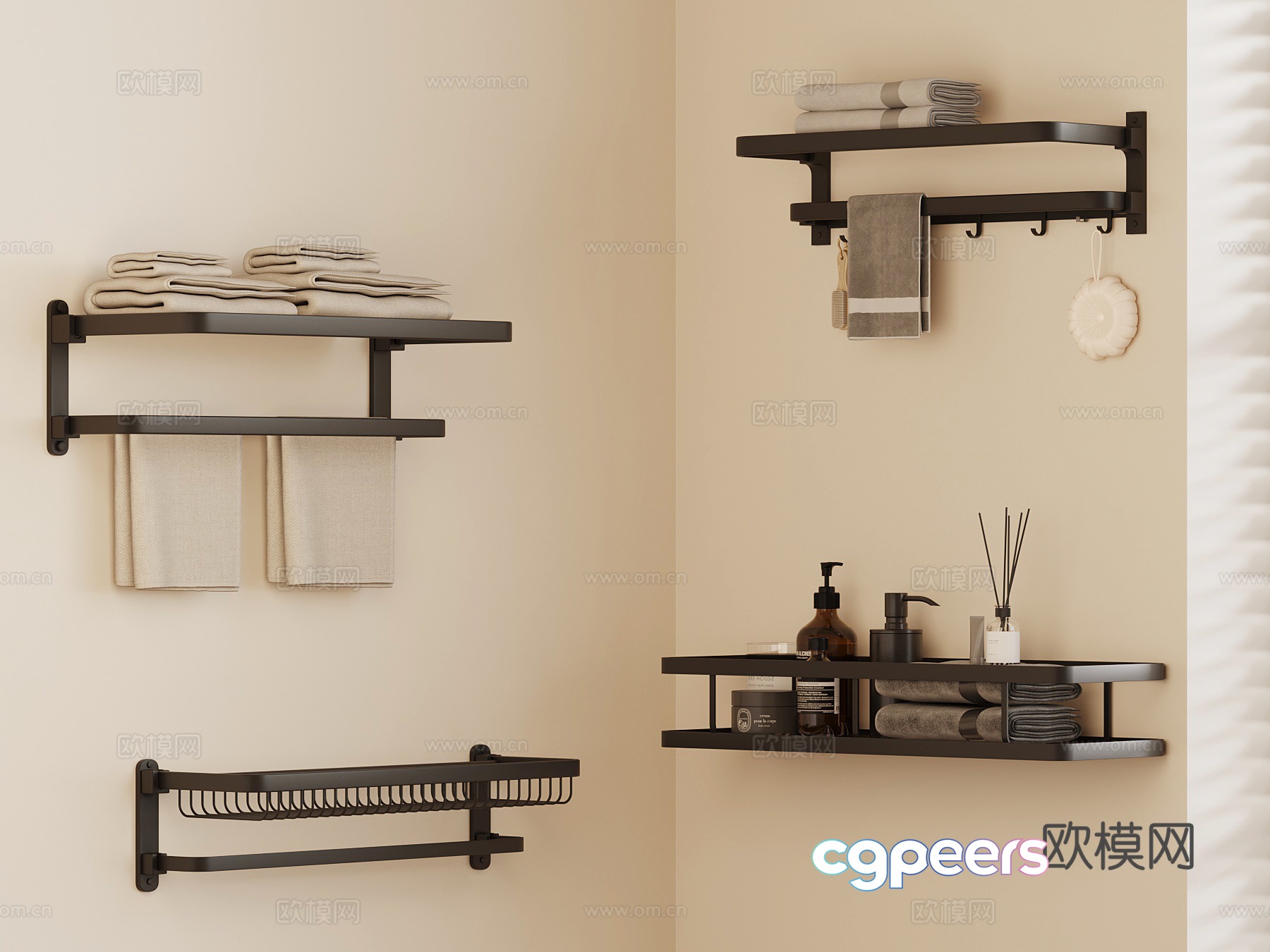 Modern towel towel rack 3d model Modern towel towel rack 3d model