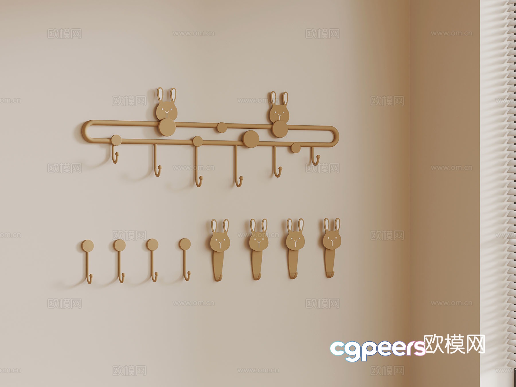 Hook Modern children’s hook Rabbit hook 3d model Hook Modern children’s hook Rabbit hook 3d model