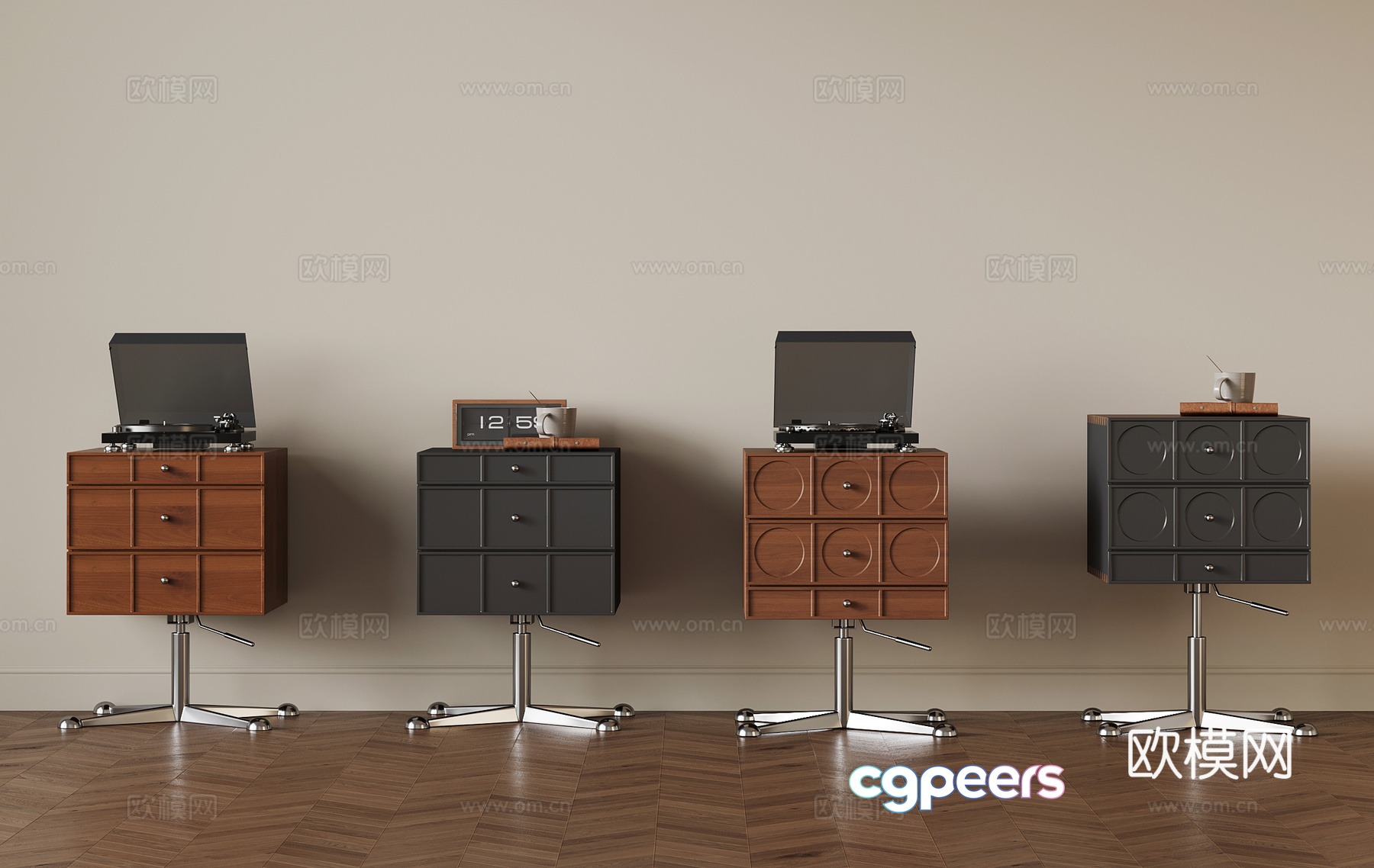 Middle-aged style side table 3D model Middle-aged style side table 3D model