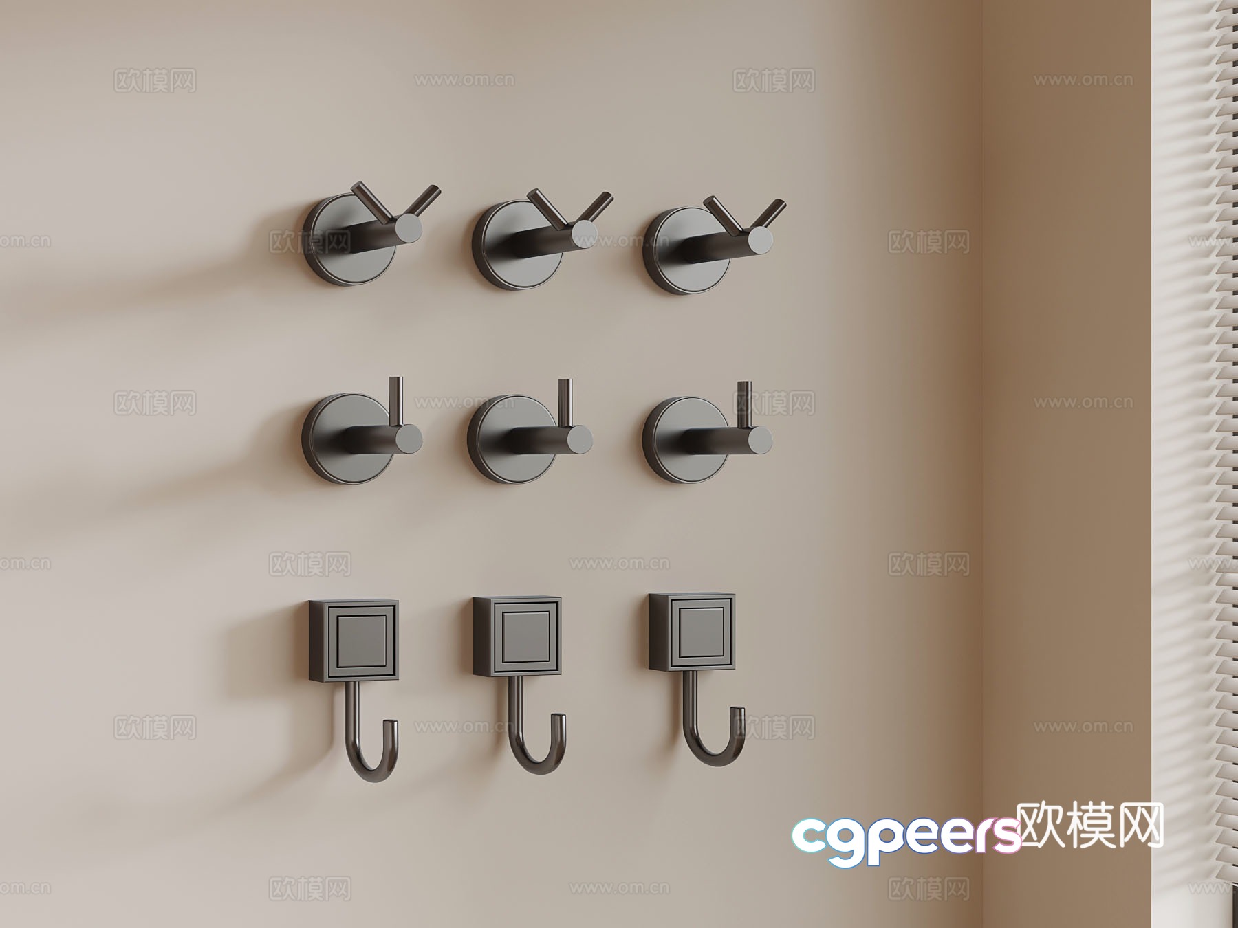 Hook Modern Clothes Hook 3D Model Hook Modern Clothes Hook 3D Model