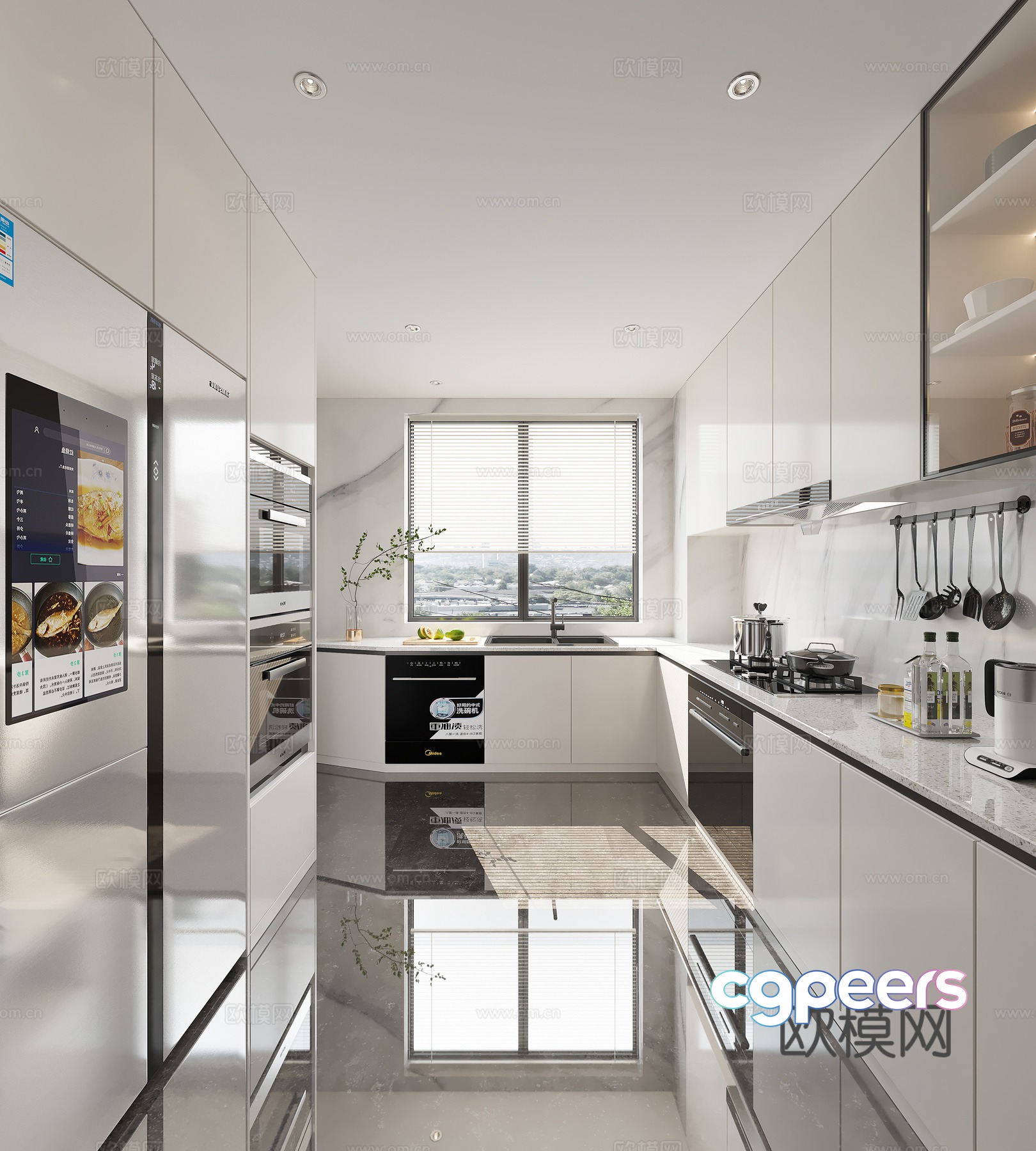 Modern kitchen 3d model Modern kitchen 3d model