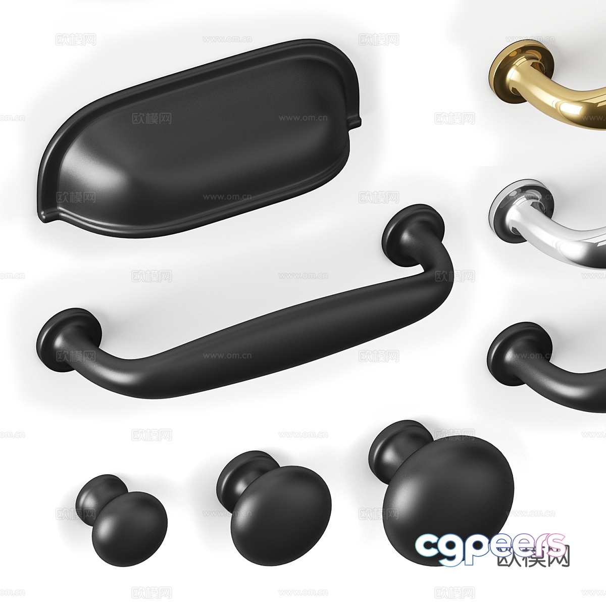 IKEA Eneryda Furniture Handle 3D Model IKEA Eneryda Furniture Handle 3D Model