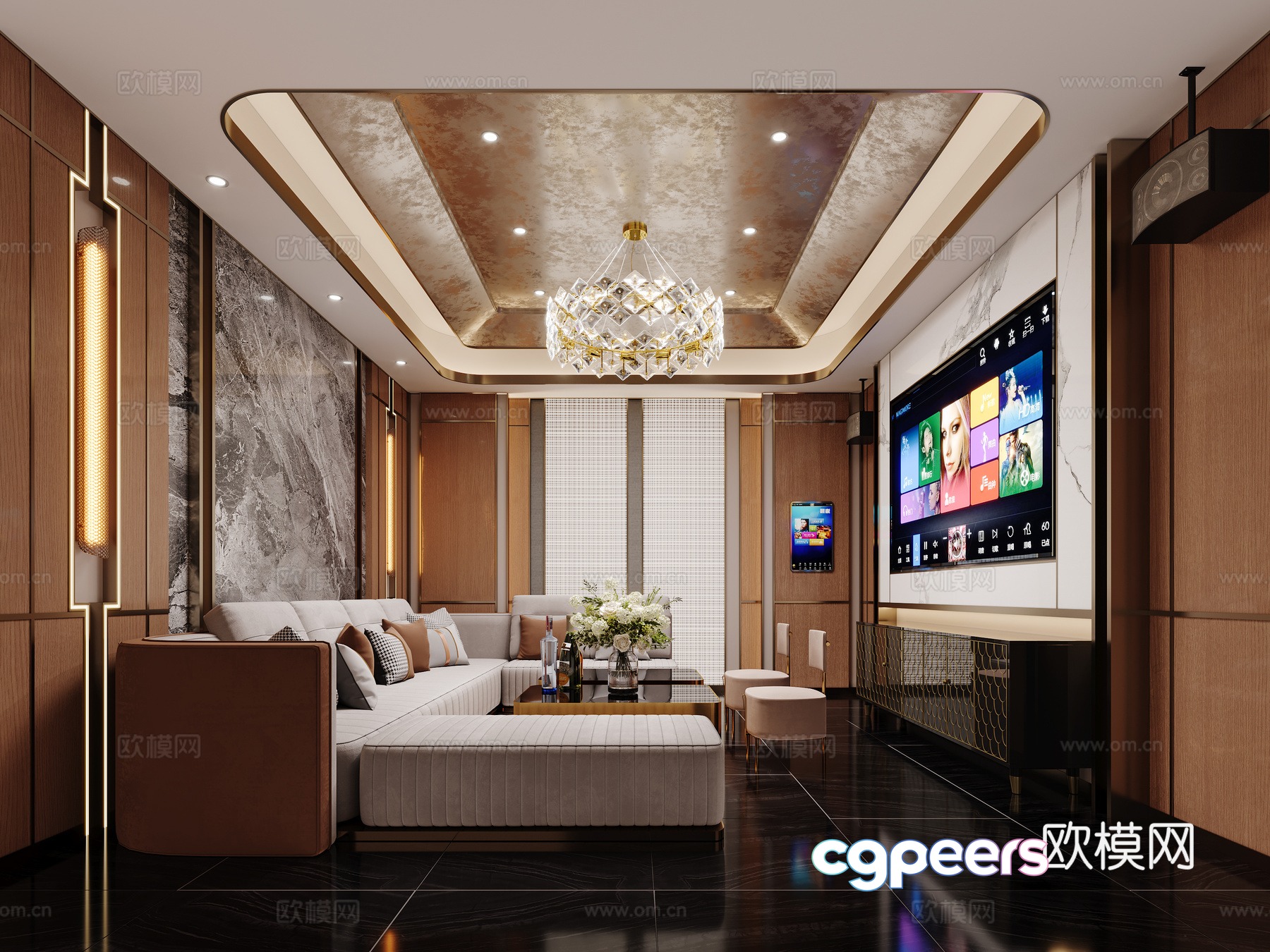 Light luxury KTV box 3D model Light luxury KTV box 3D model
