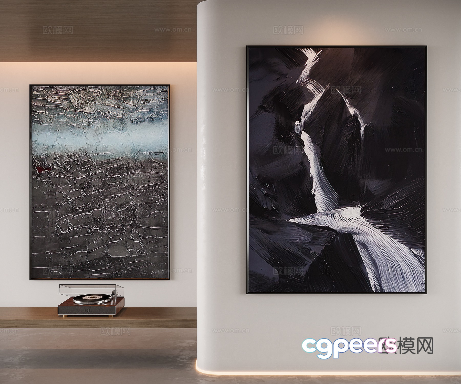 Modern minimalist decorative painting 3d model Modern minimalist decorative painting 3d model