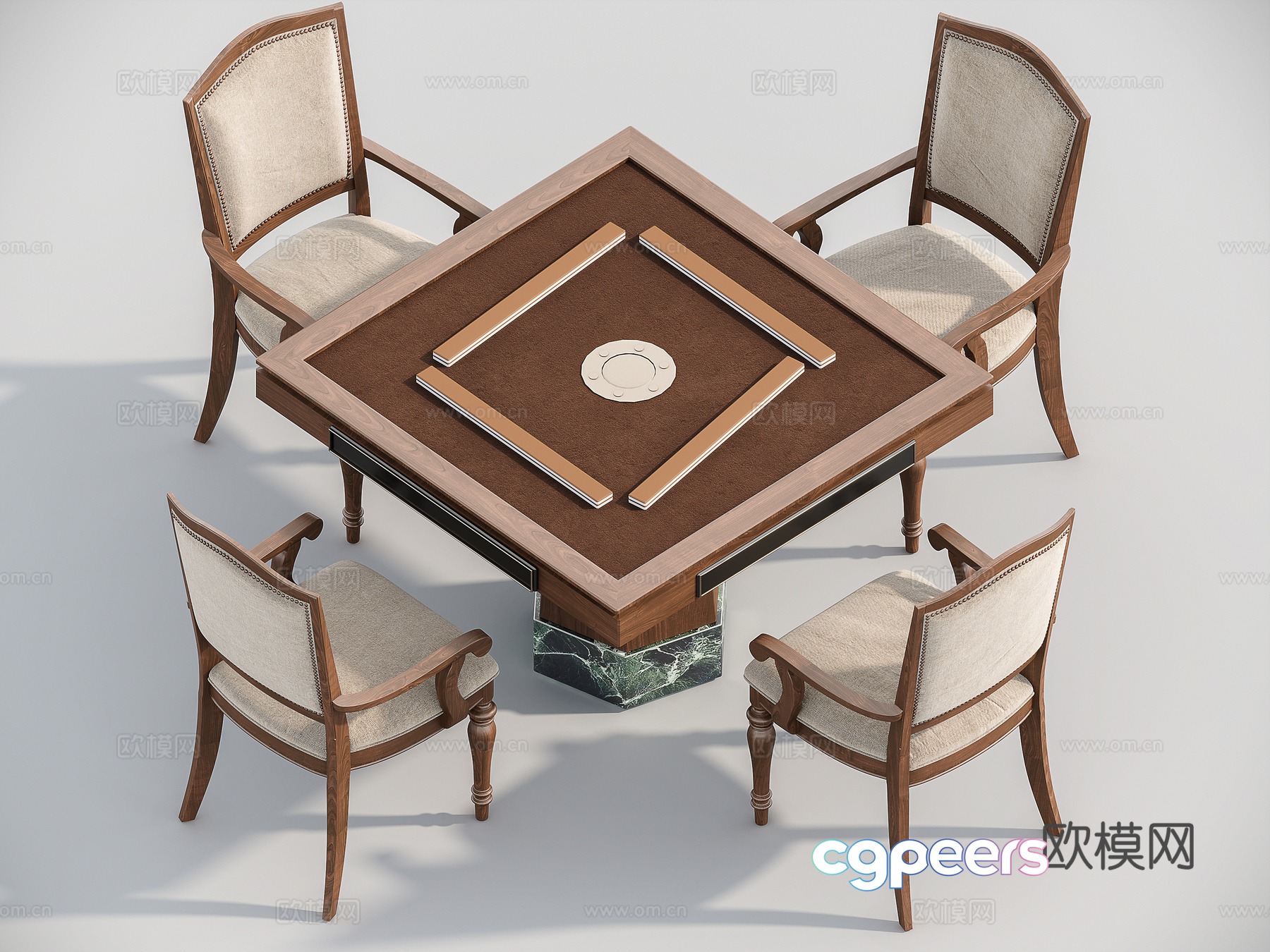 American mahjong table 3d model American mahjong table 3d model