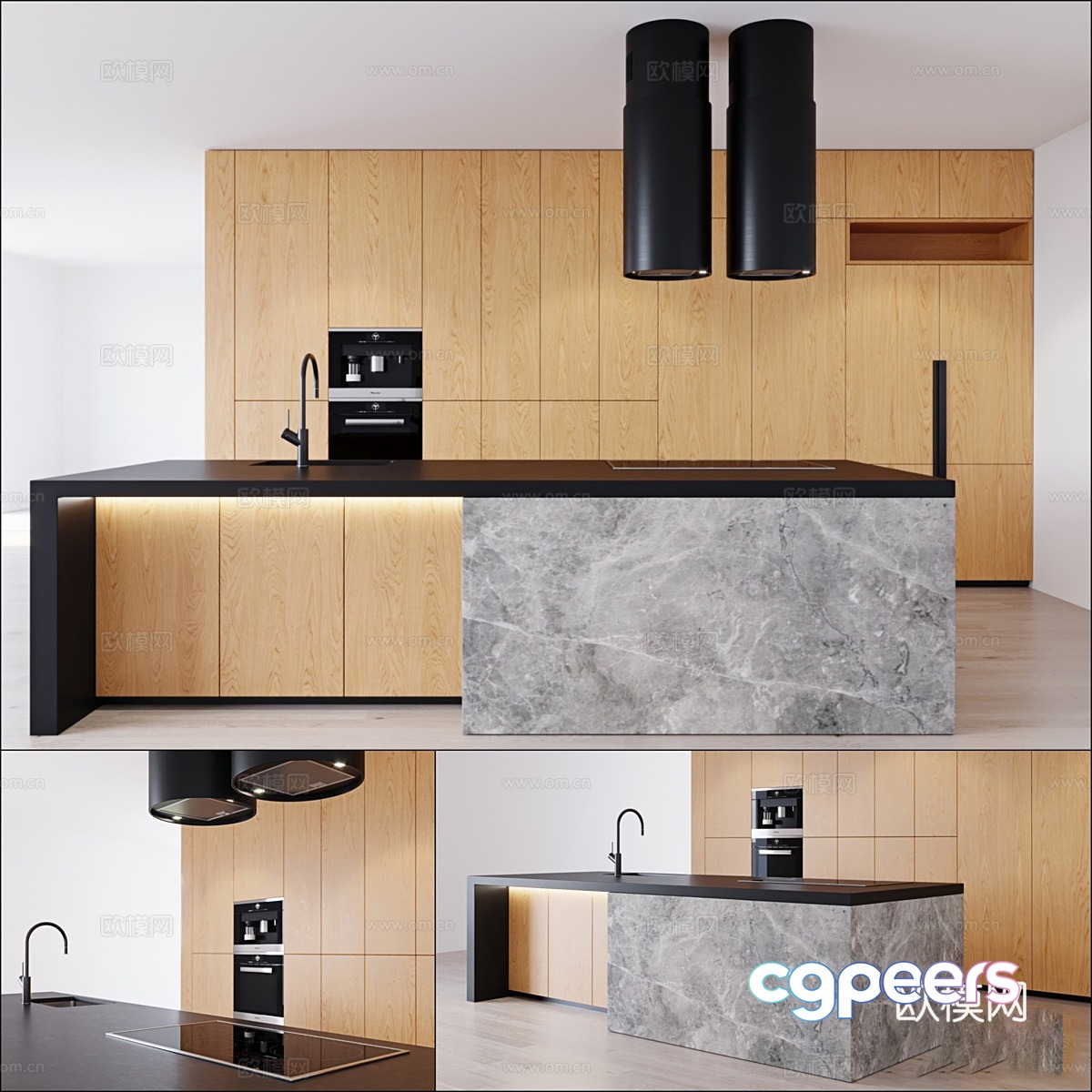 Modern Italian cabinet 3d model Modern Italian cabinet 3d model