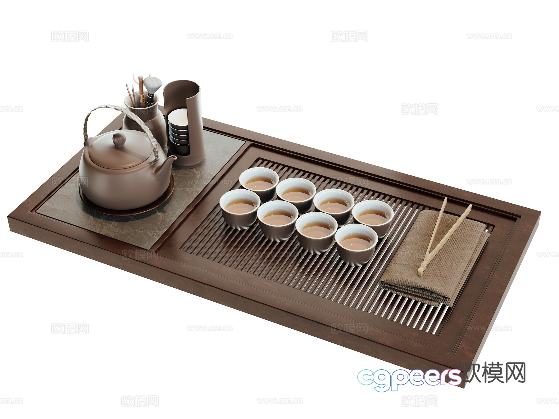 New Chinese style tea set teapot tea cup 3d model New Chinese style tea set teapot tea cup 3d model