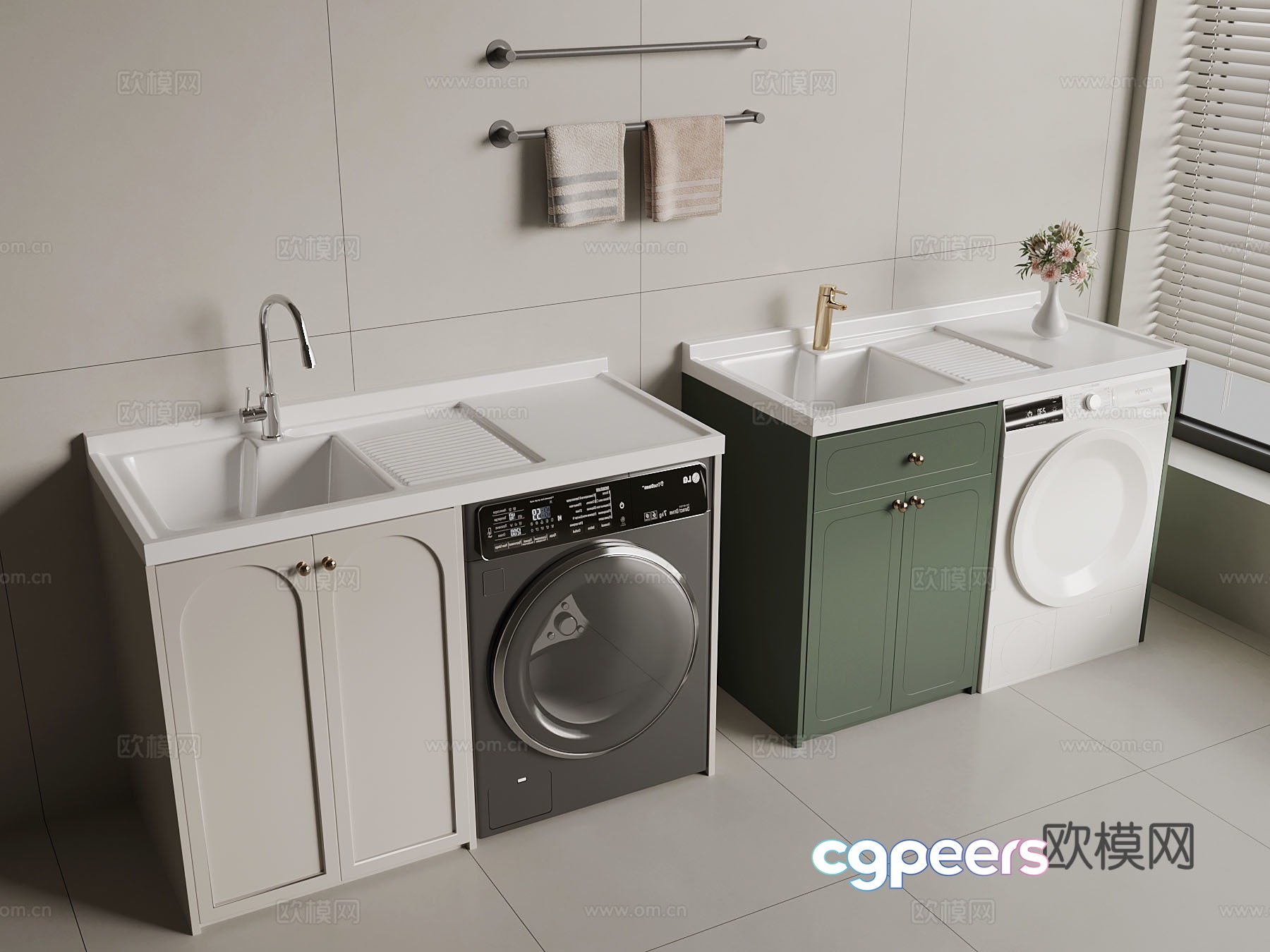 Modern washing machine drum washing machine 3d model Modern washing machine drum washing machine 3d model