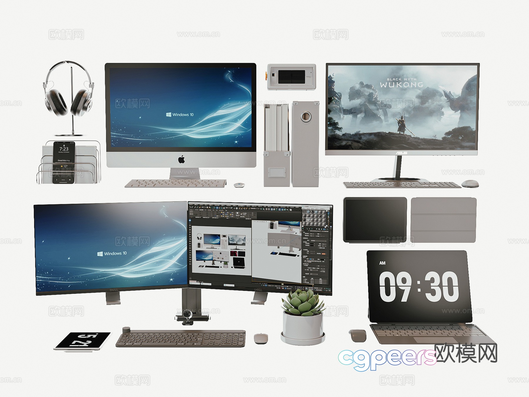 Modern computer 3d model Modern computer 3d model