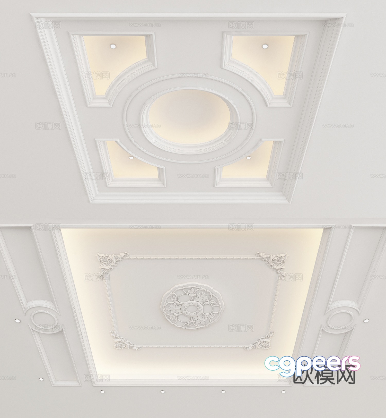 European style ceiling 3D model European style ceiling 3D model