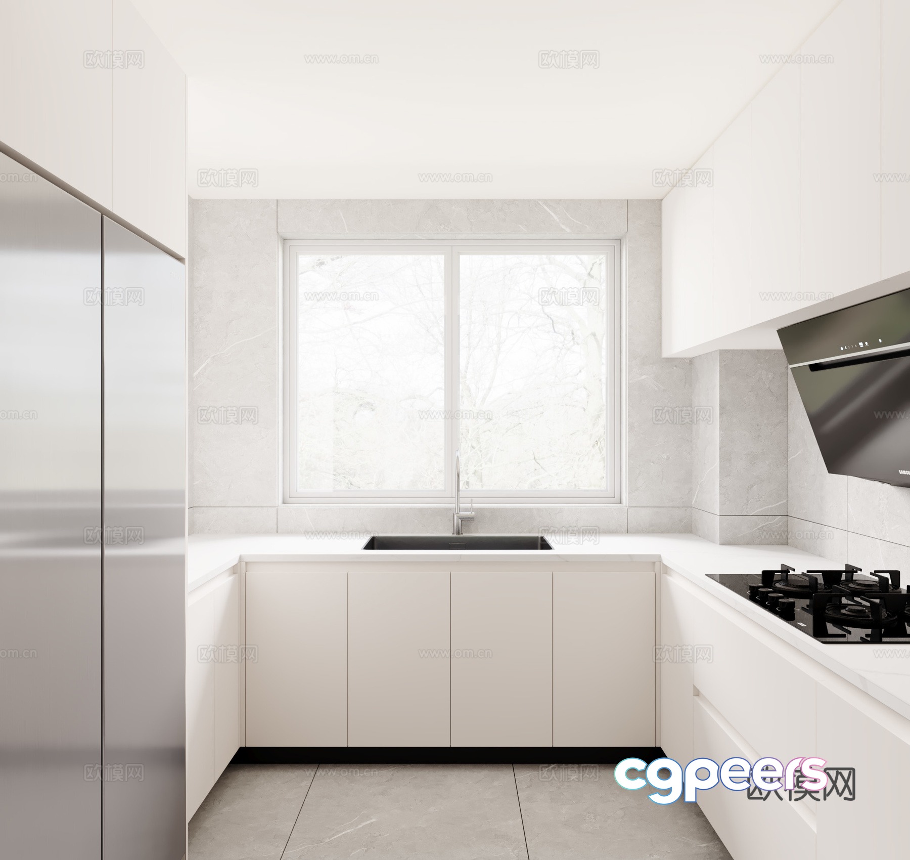 Modern kitchen 3d model Modern kitchen 3d model