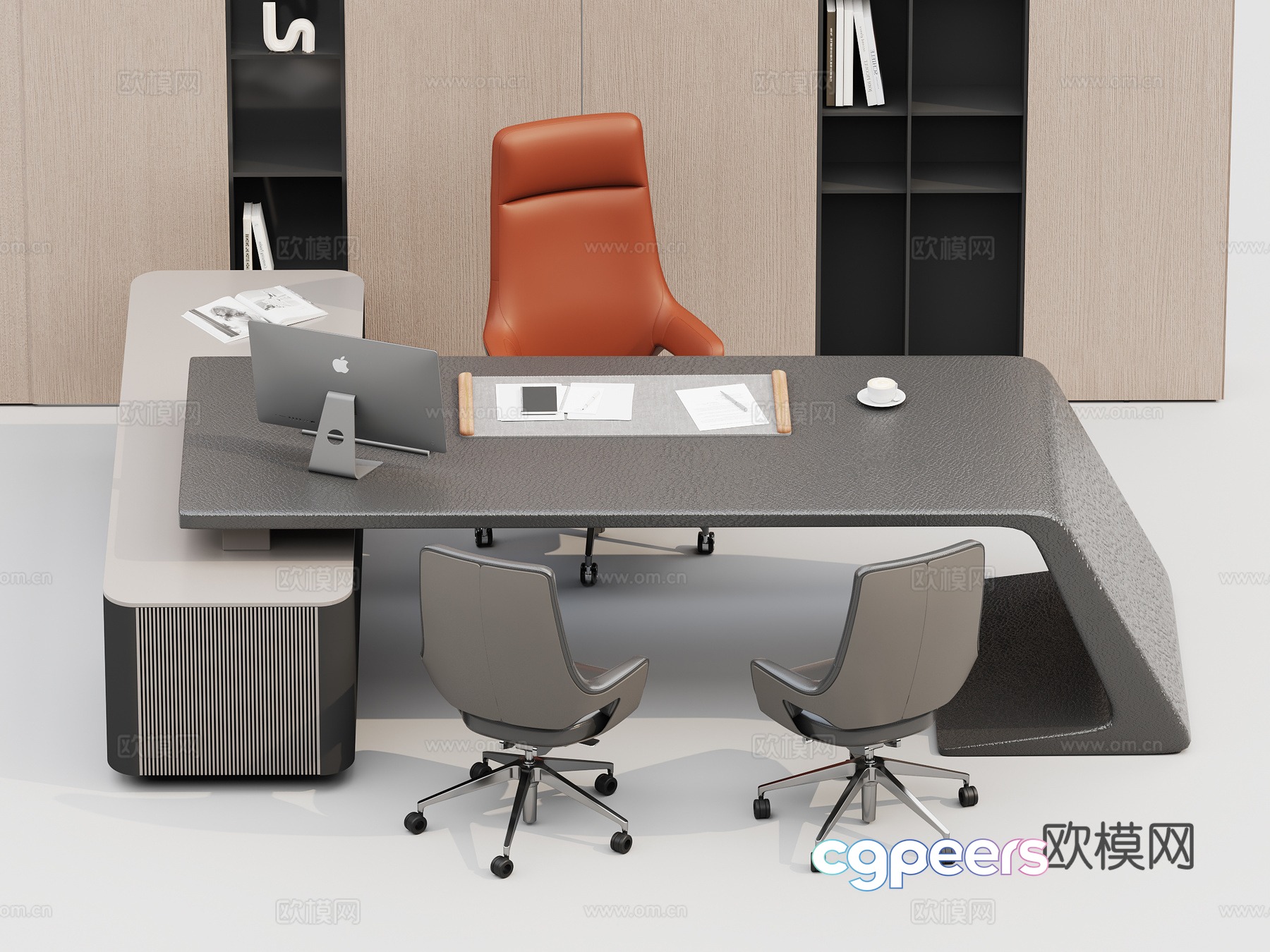 Manager desk 3d model Manager desk 3d model