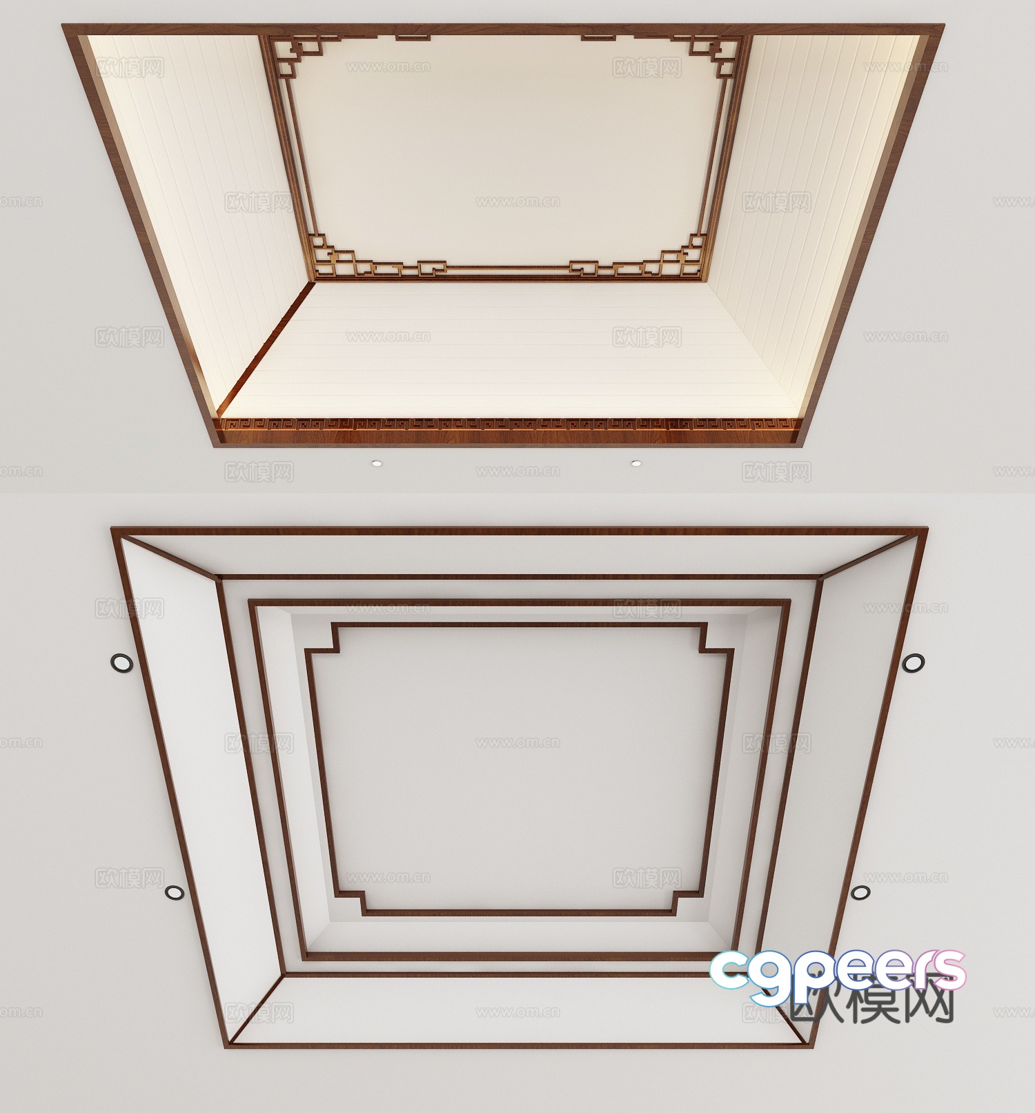 New Chinese style ceiling 3D model New Chinese style ceiling 3D model