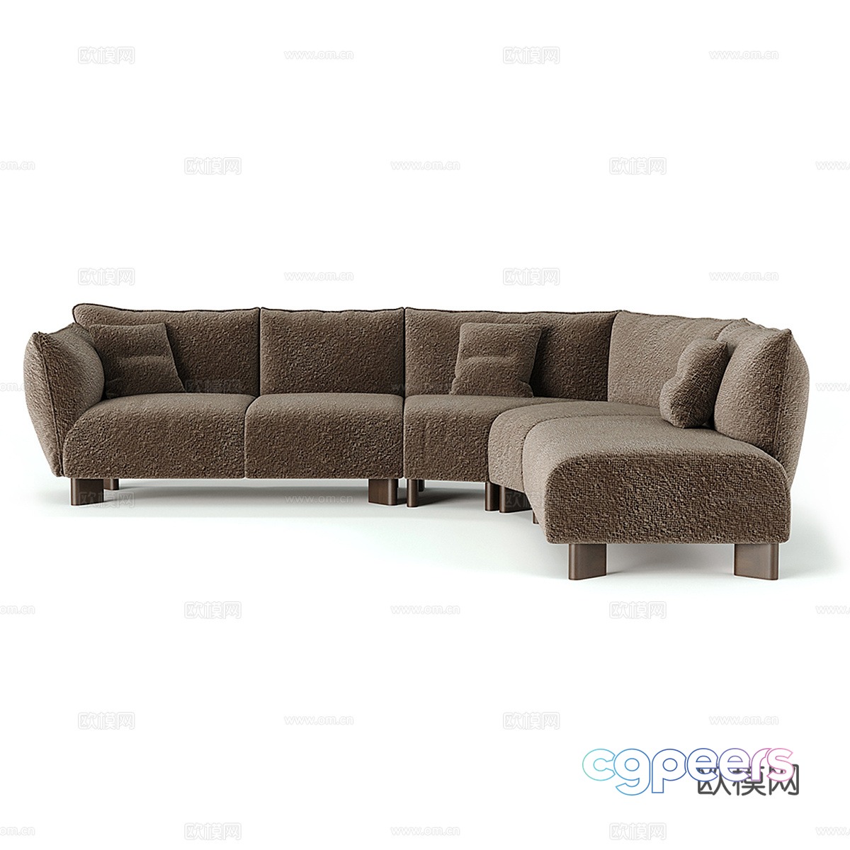 Nordic simple double sofa double sofa simple sofa living room sofa pillow 3D model Nordic simple double sofa double sofa simple sofa living room sofa pillow 3D model