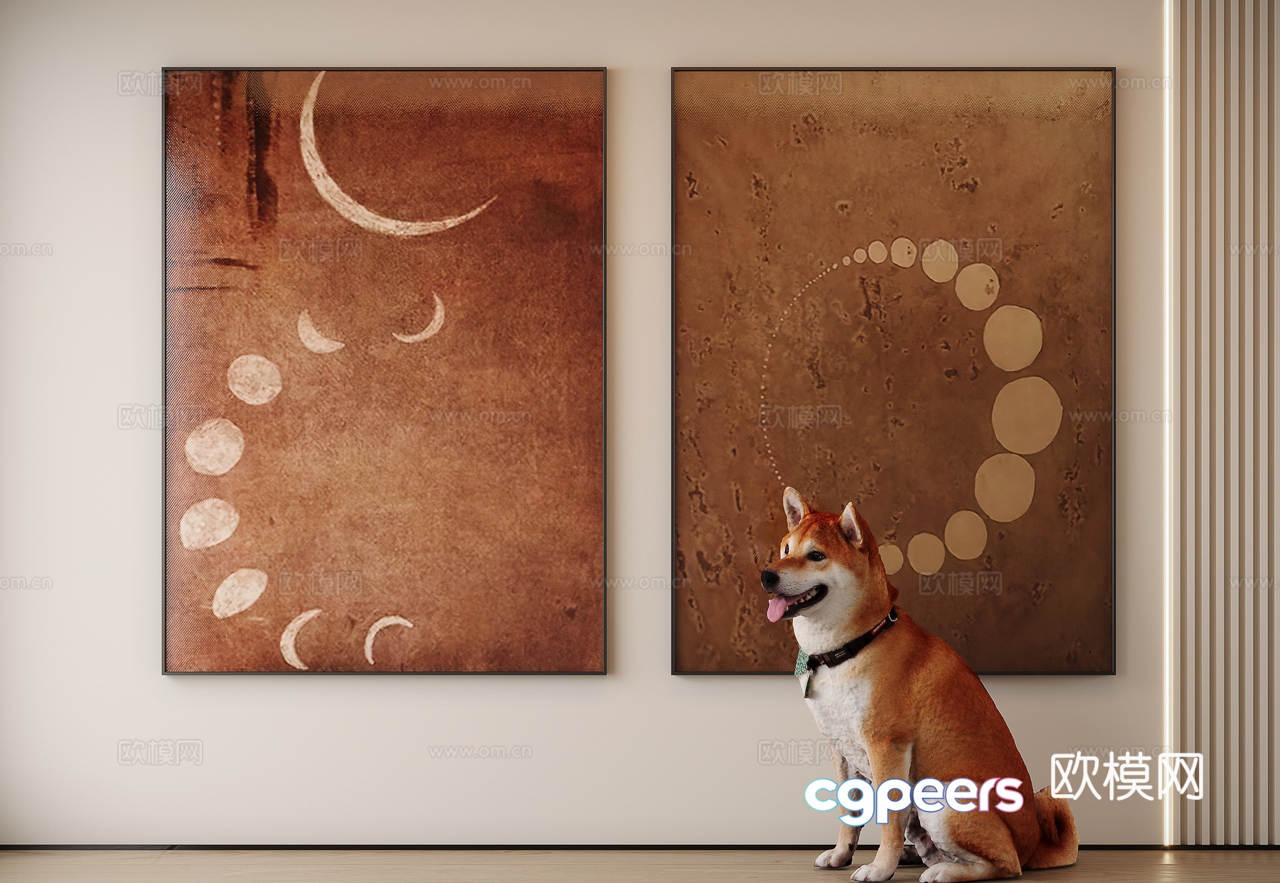 Modern minimalist decorative painting 3d model Modern minimalist decorative painting 3d model