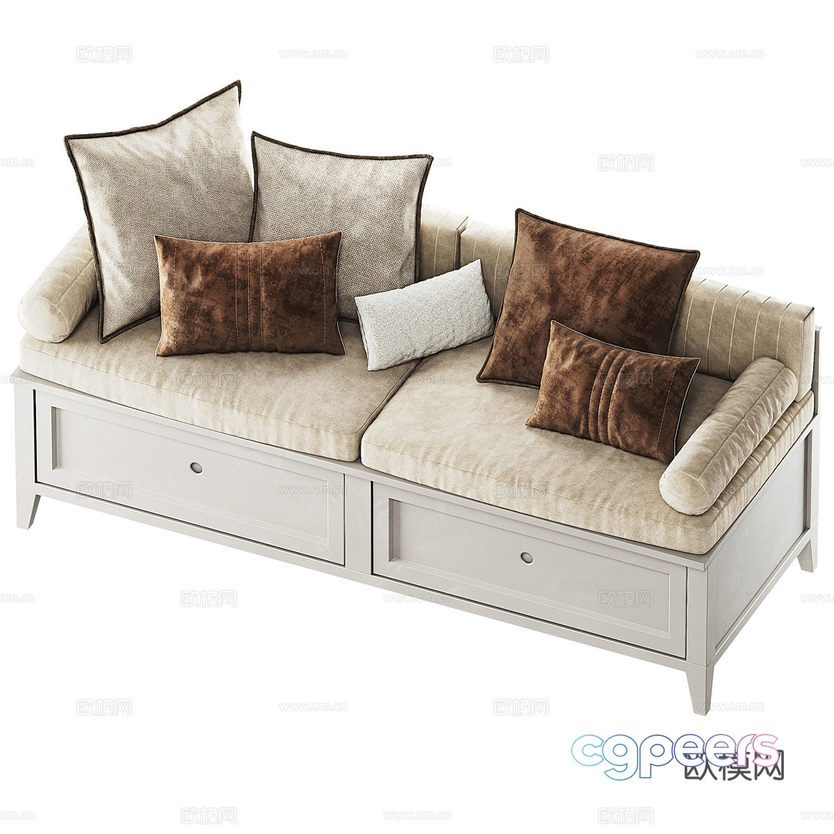 American sofa cushion 3d model American sofa cushion 3d model