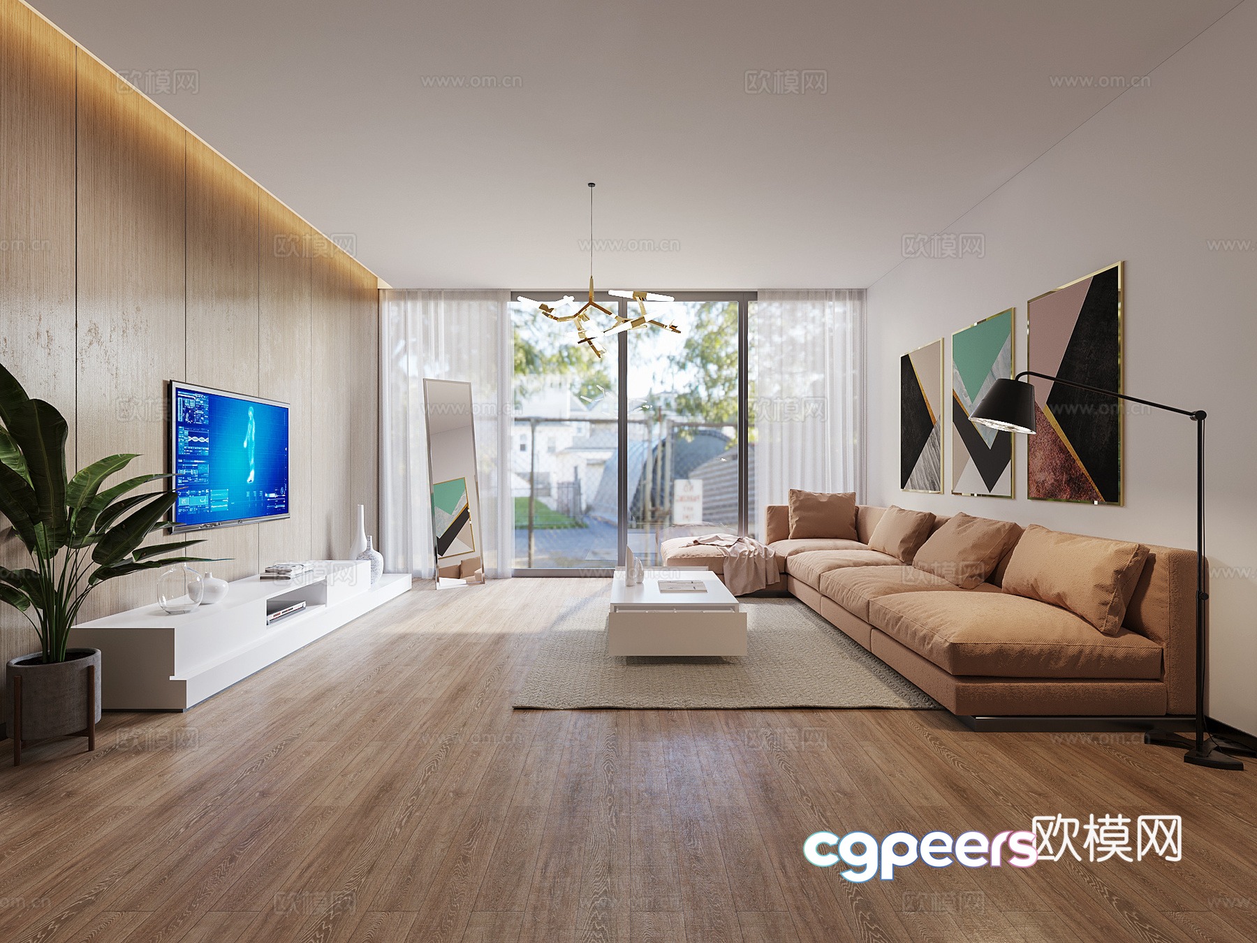 Modern living room 3d model Modern living room 3d model