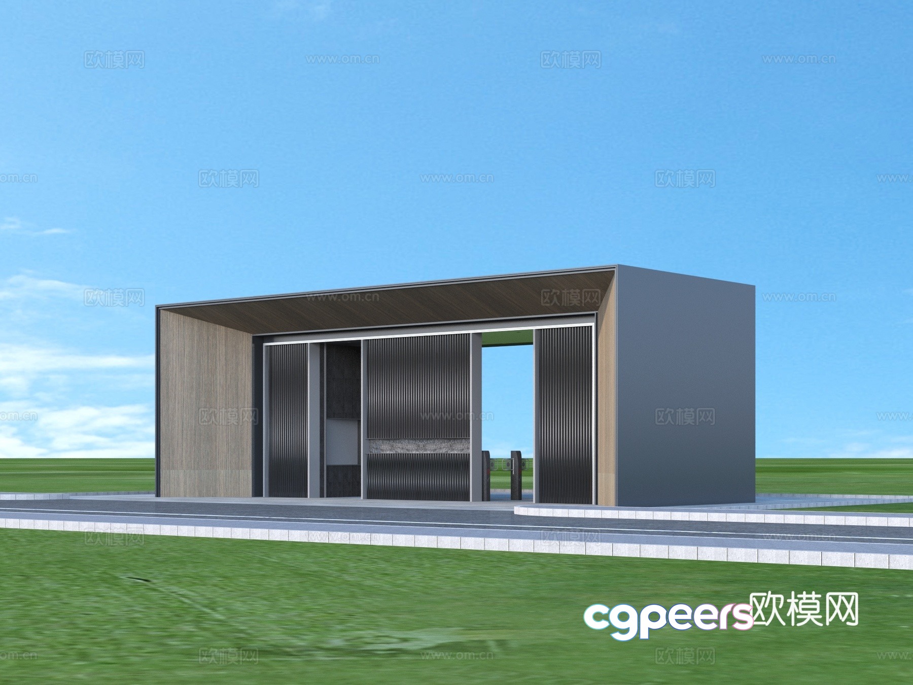 Door Entrance Gate Architecture 3D Model Door Entrance Gate Architecture 3D Model