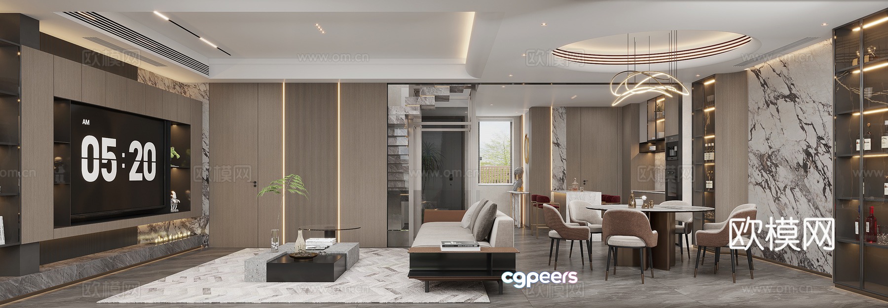 Modern living room 3d model Modern living room 3d model