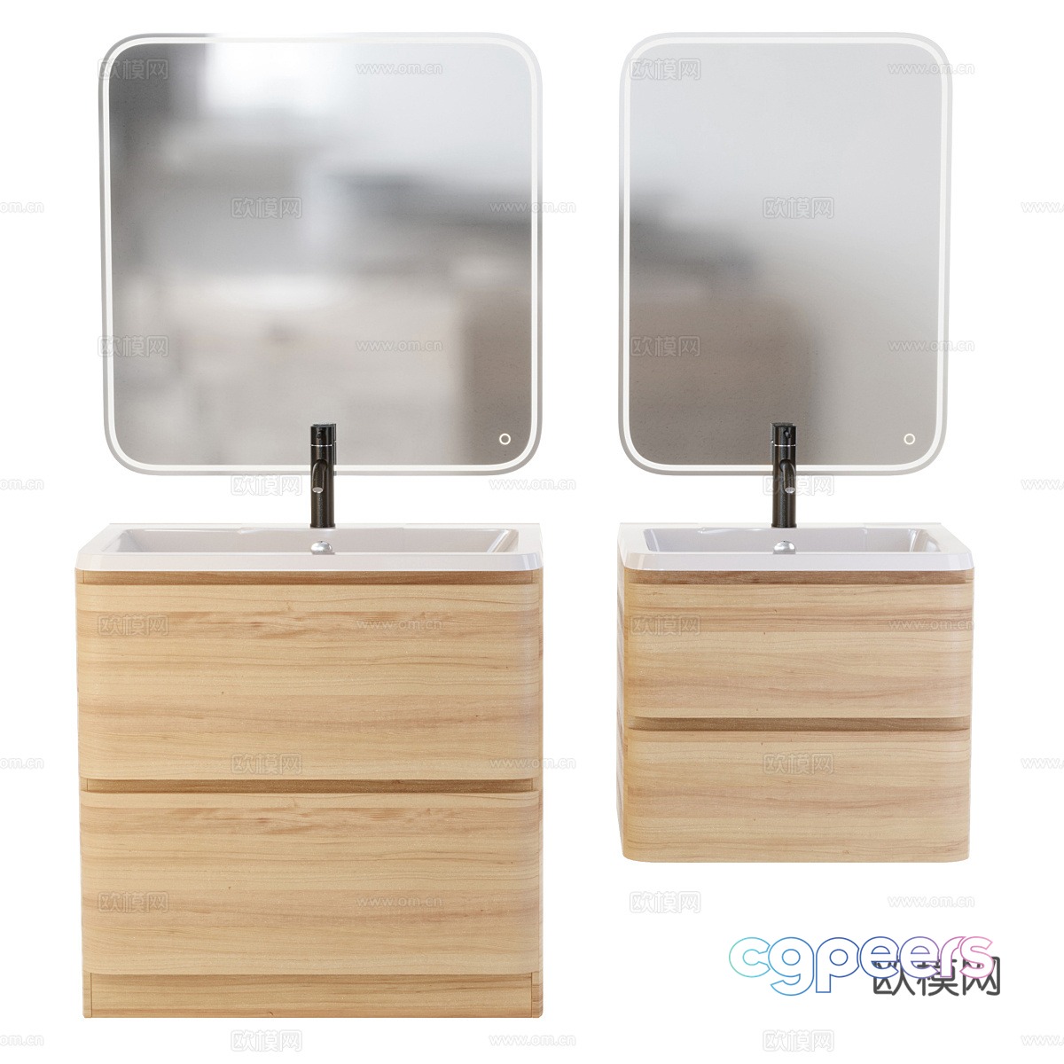 Wall-mounted washbasin cabinet 3d model Wall-mounted washbasin cabinet 3d model