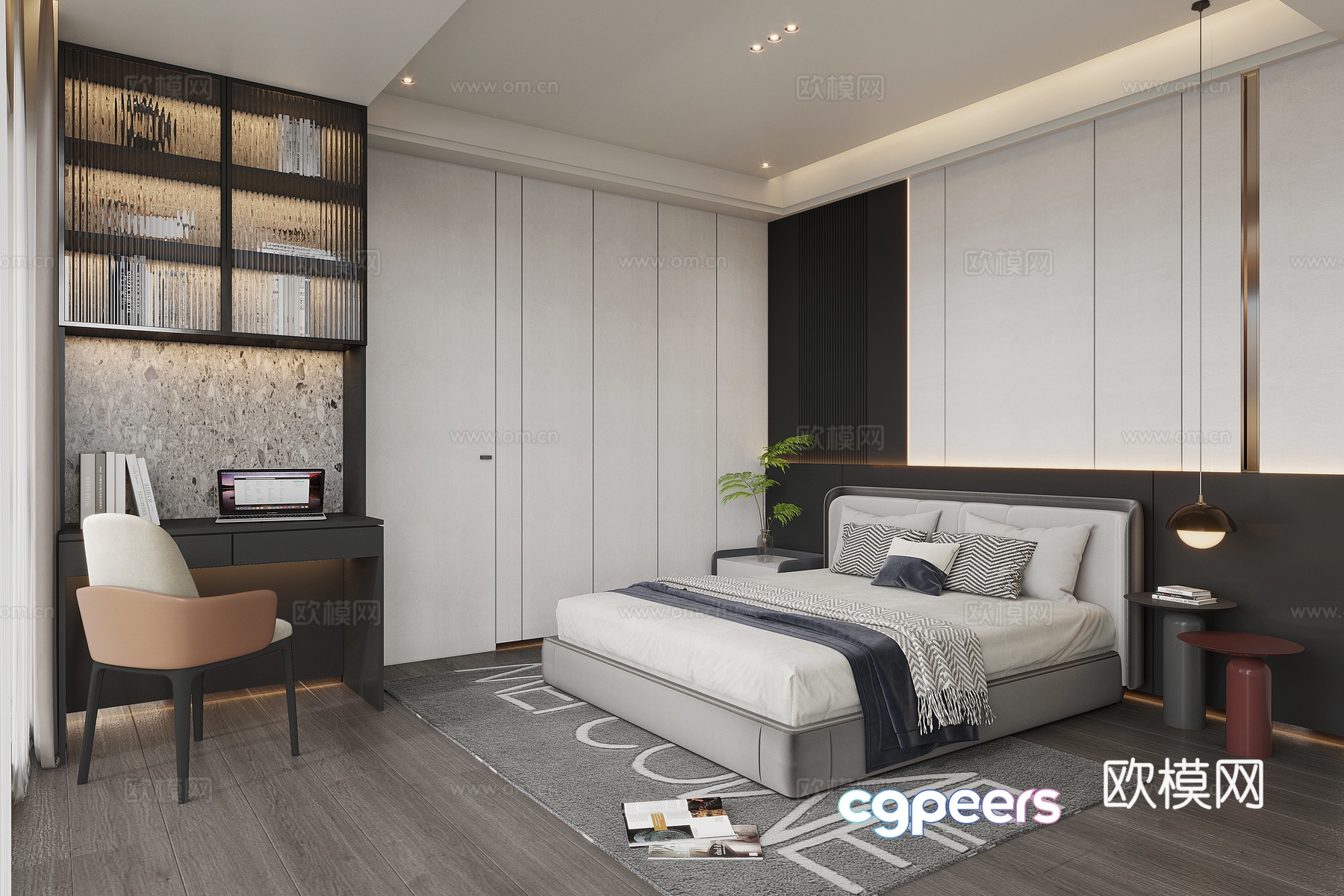 Modern bedroom 3d model Modern bedroom 3d model