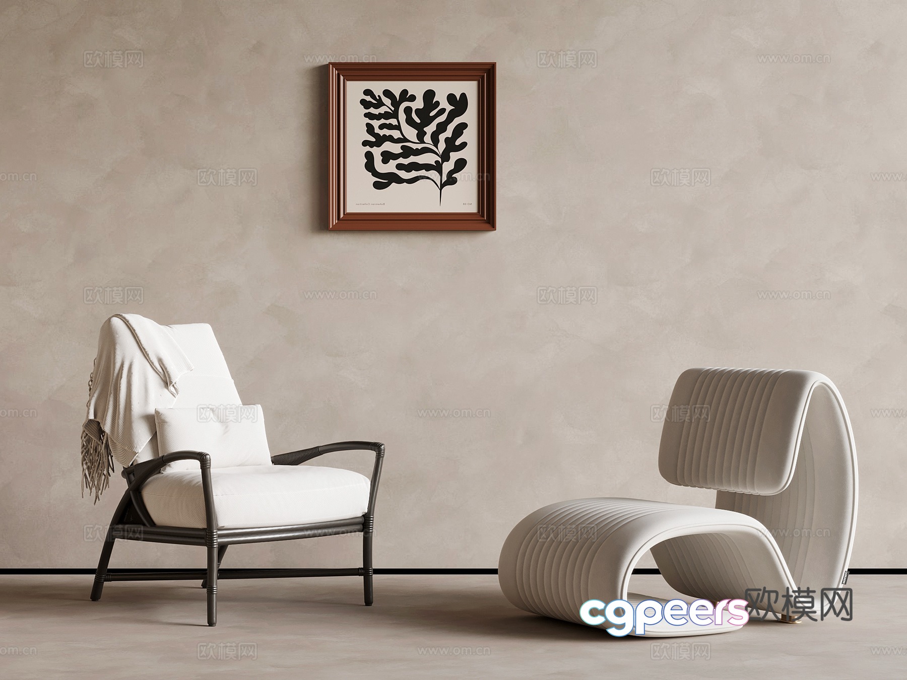 Medium style leisure chair 3d model Medium style leisure chair 3d model