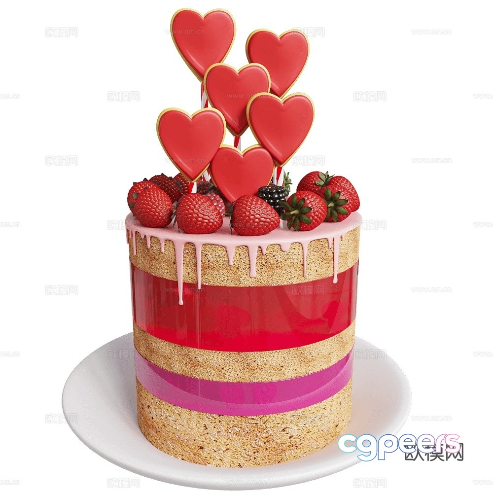 Valentine’s Day Cake Birthday Cake Strawberry Cake Strawberry Cake 3d Model Valentine’s Day Cake Birthday Cake Strawberry Cake Strawberry Cake 3d Model