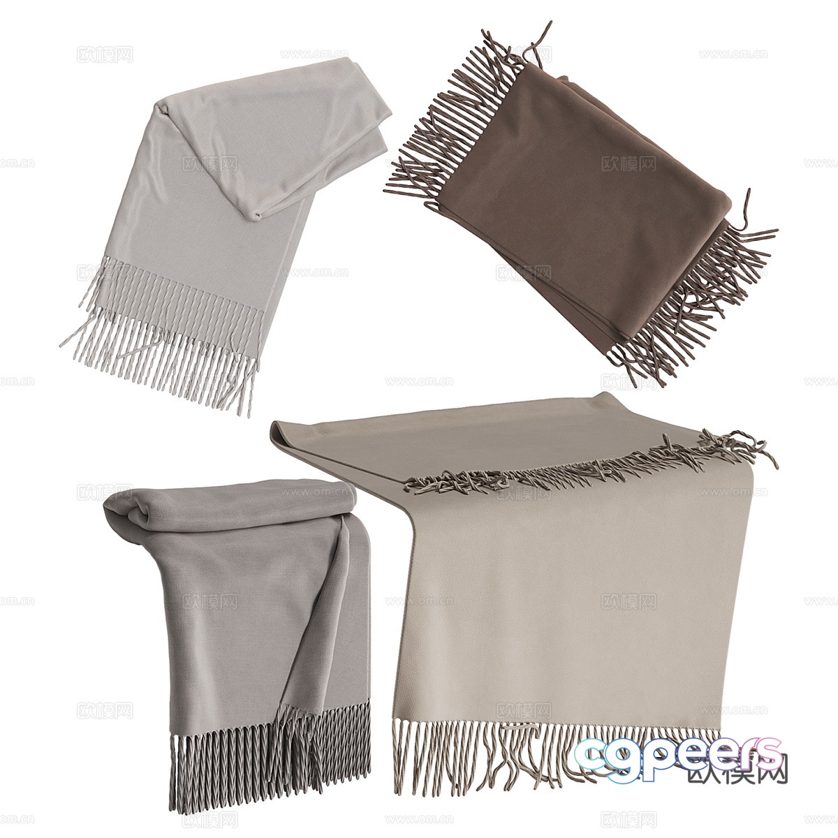 Tassel blanket scarf 3d model Tassel blanket scarf 3d model