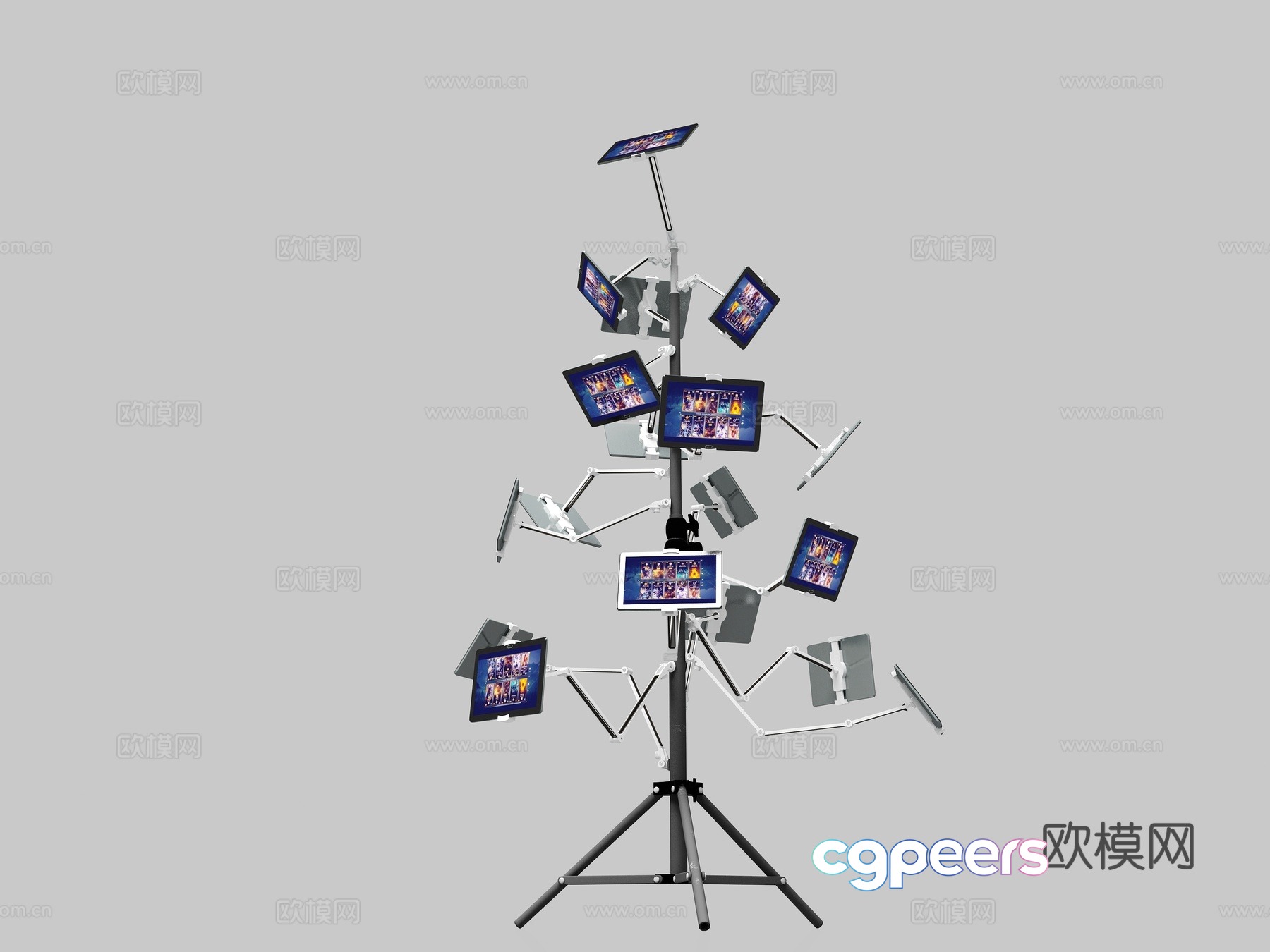 Tablet computer stand Computer stand Technology tree device Product art device 3D model Tablet computer stand Computer stand Technology tree device Product art device 3D model