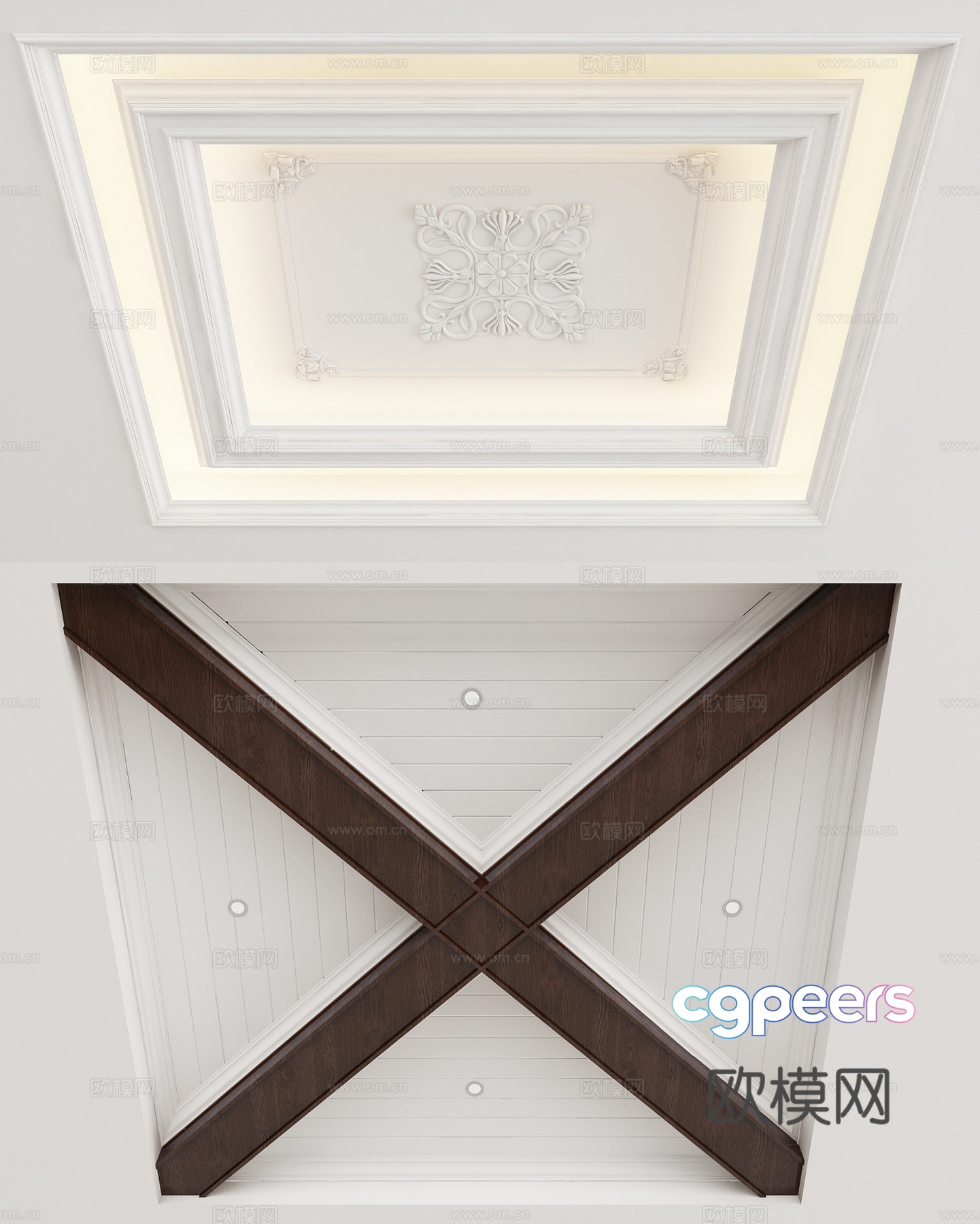 American ceiling 3D model American ceiling 3D model