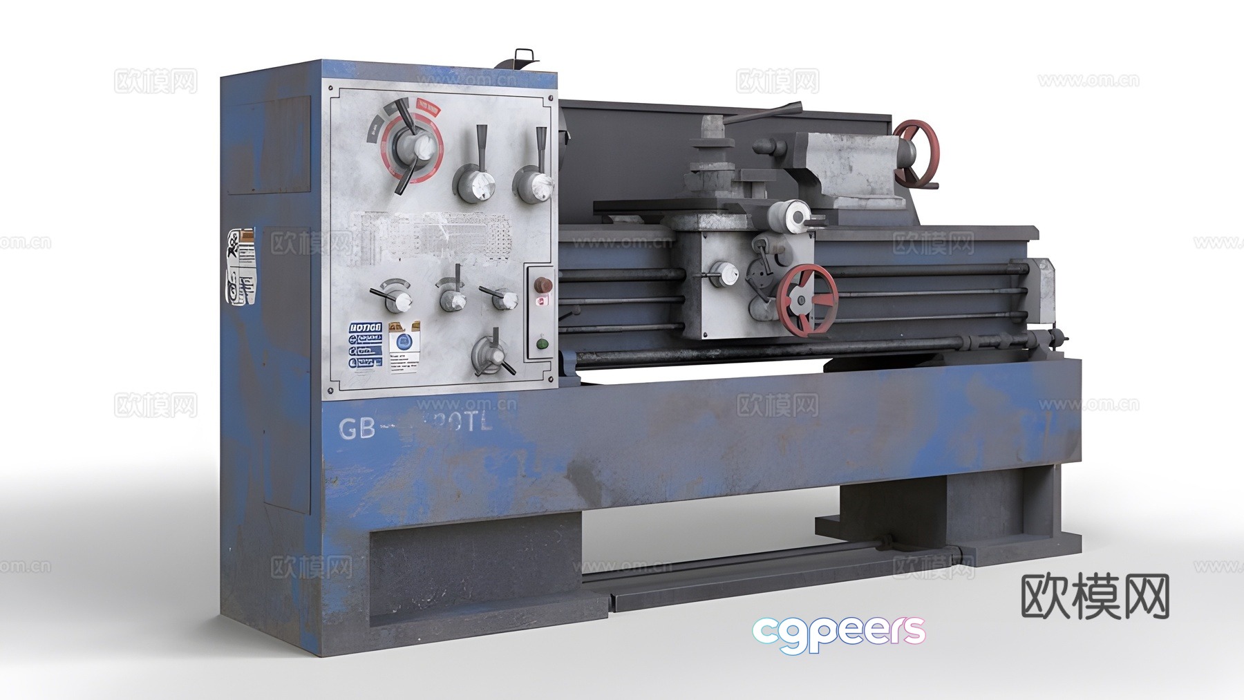 Old lathe 3d model Old lathe 3d model