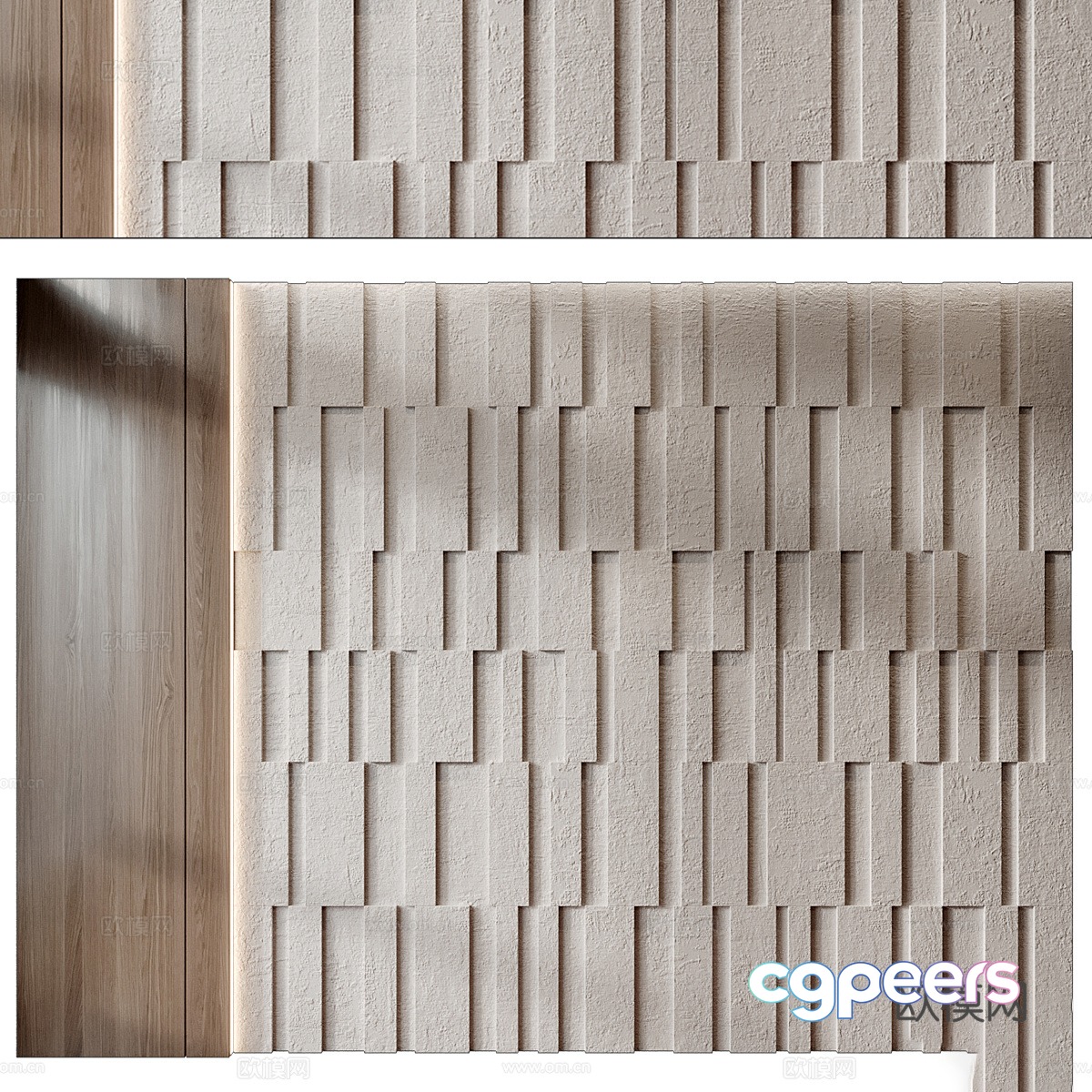 New Chinese style light luxury background wall 3D model New Chinese style light luxury background wall 3D model