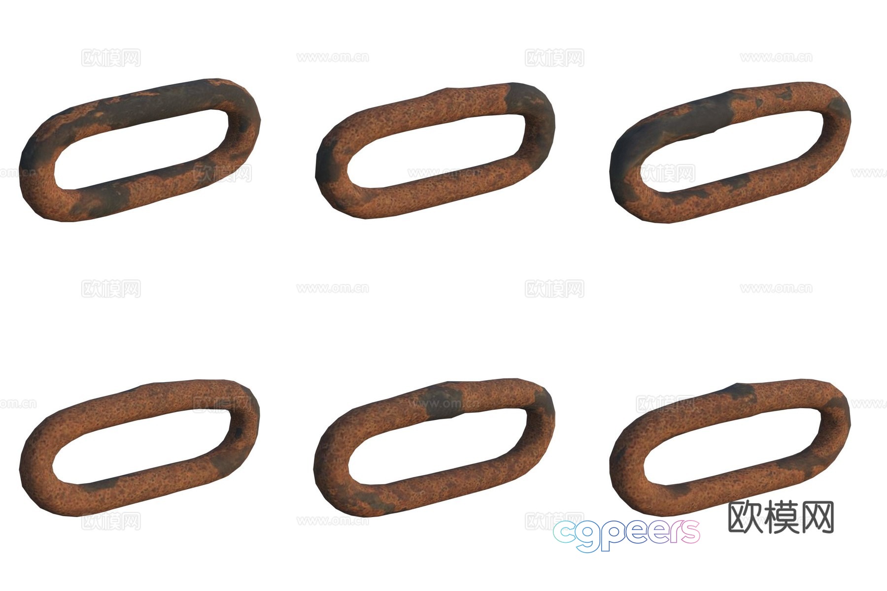 3D model of chain parts 3D model of chain parts