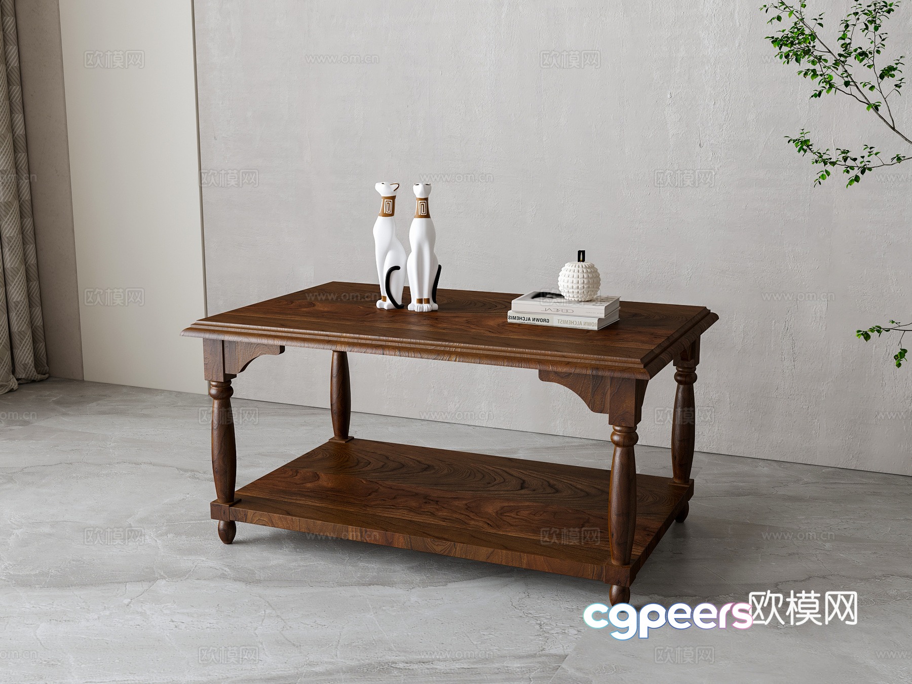 American coffee table 3D model American coffee table 3D model