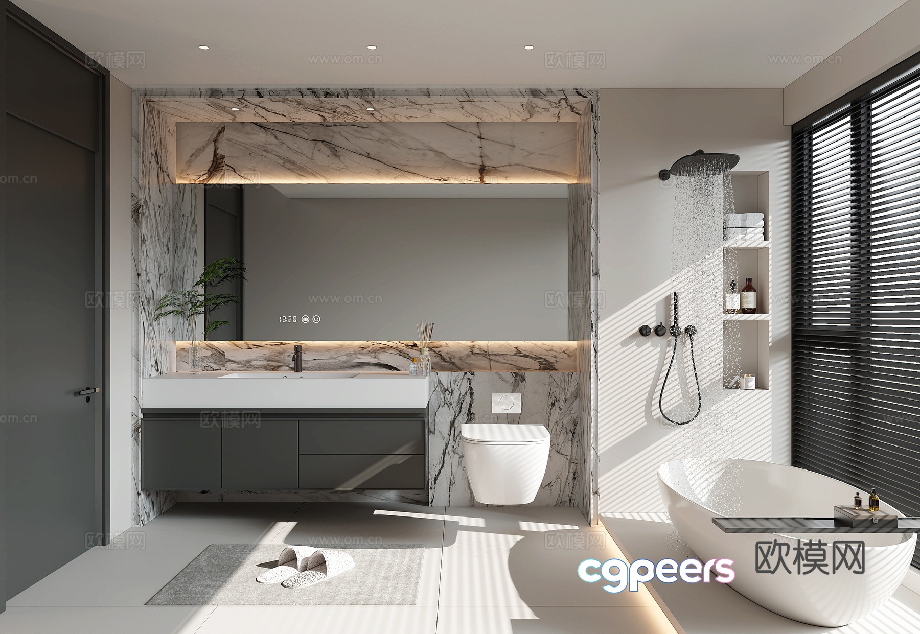 Modern bathroom 3d model Modern bathroom 3d model