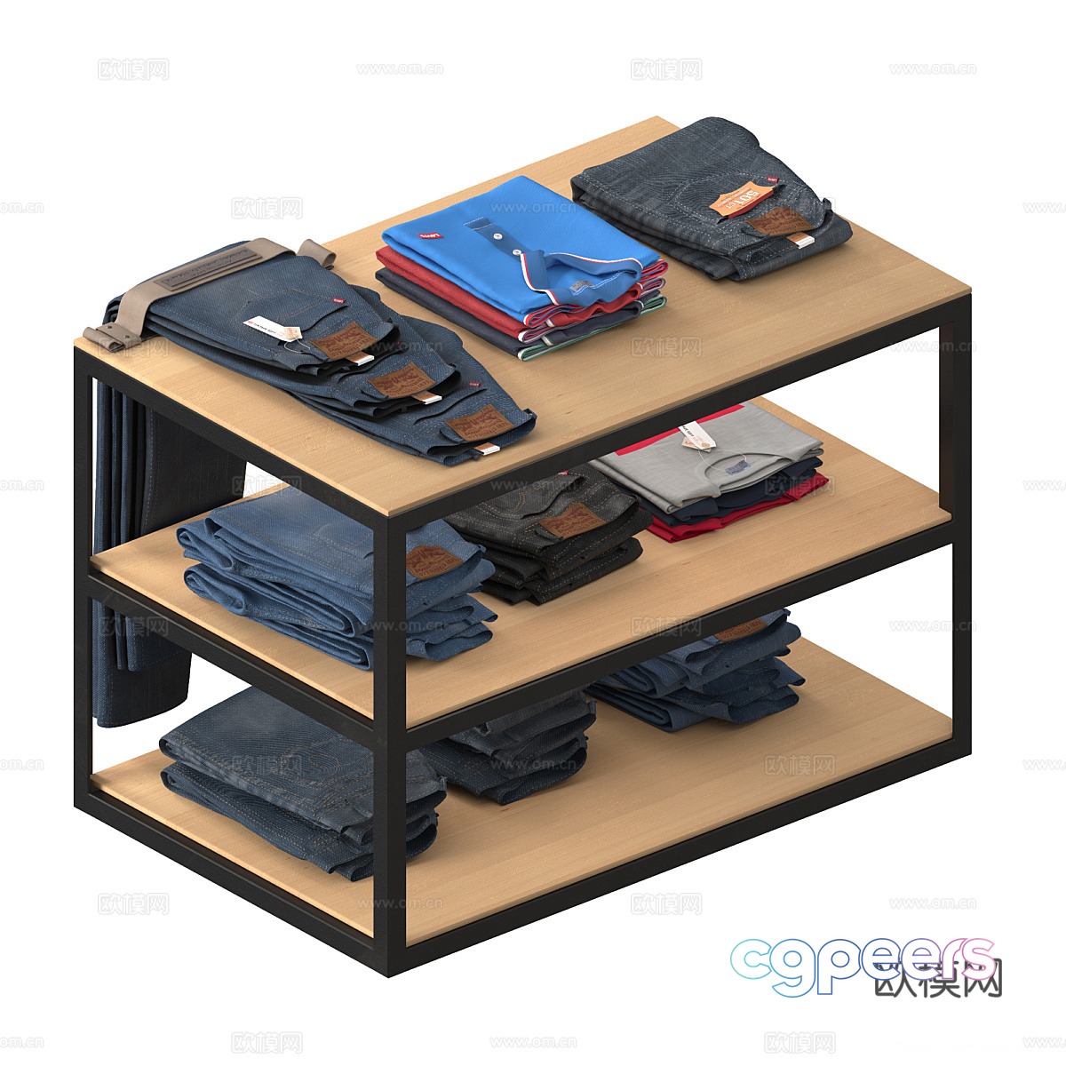 Levis Clothing Set 3D Model Levis Clothing Set 3D Model