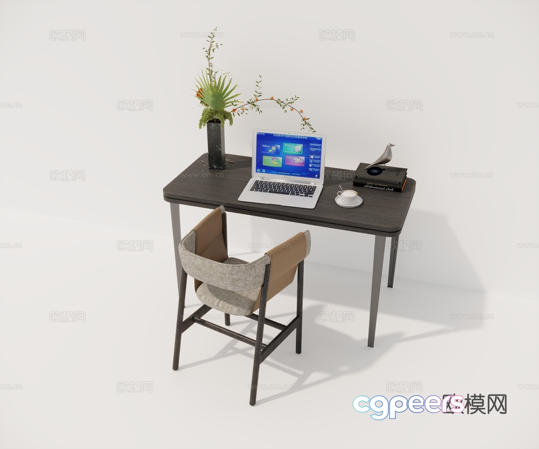 Desk Table and Chair 3D Model Desk Table and Chair 3D Model
