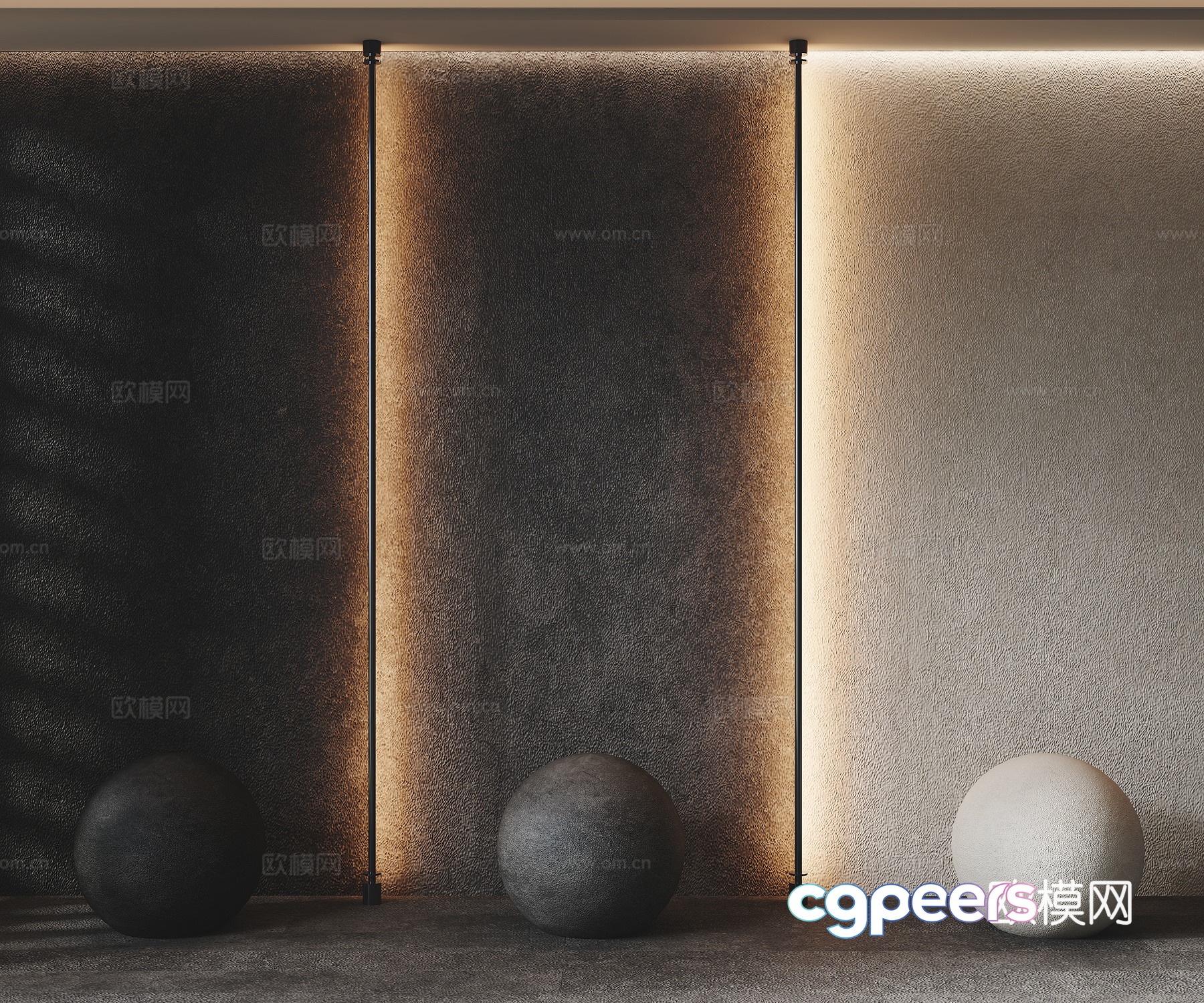 Modern wall paint 3d model Modern wall paint 3d model