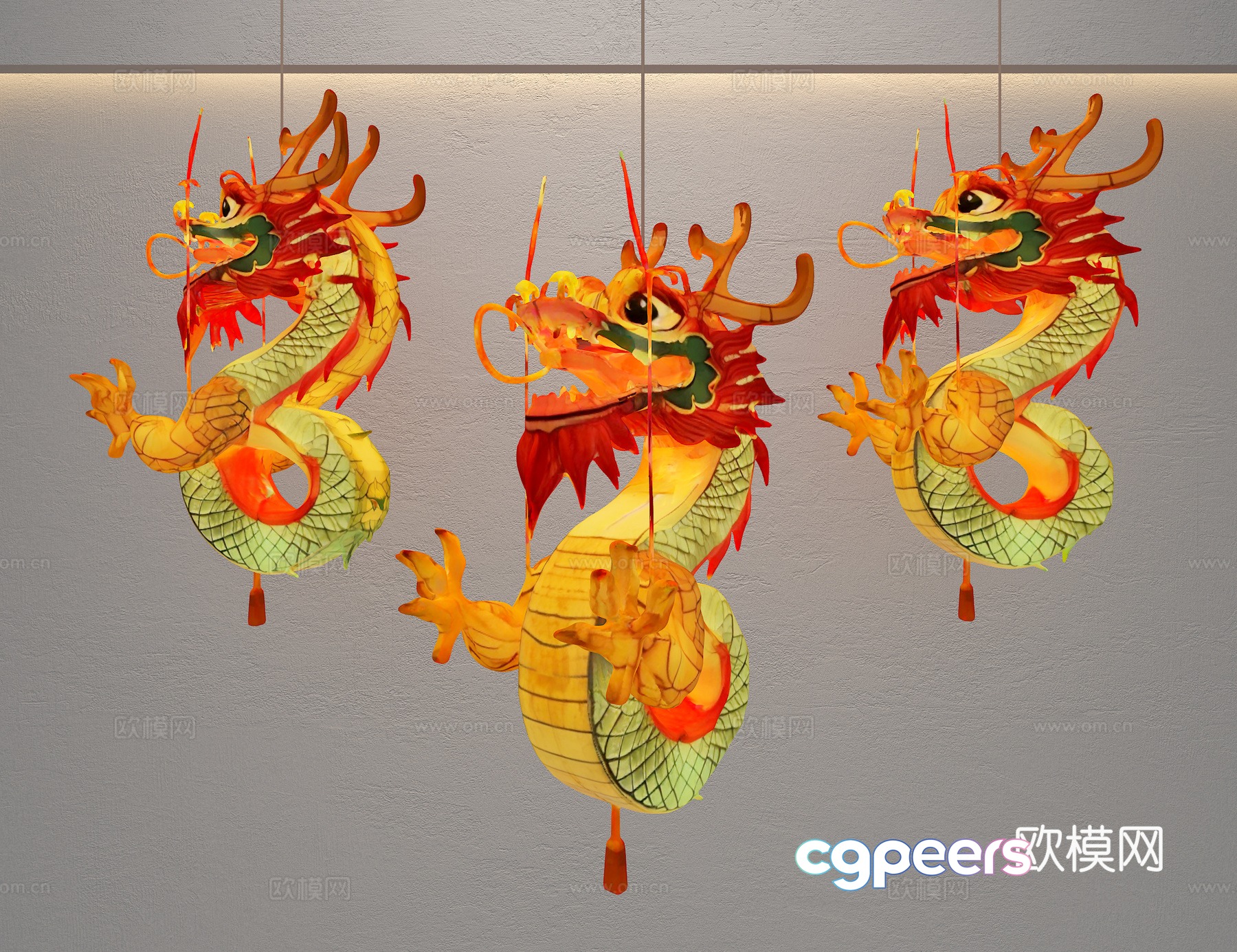Lantern Dragon 3D Model Lantern Dragon 3D Model